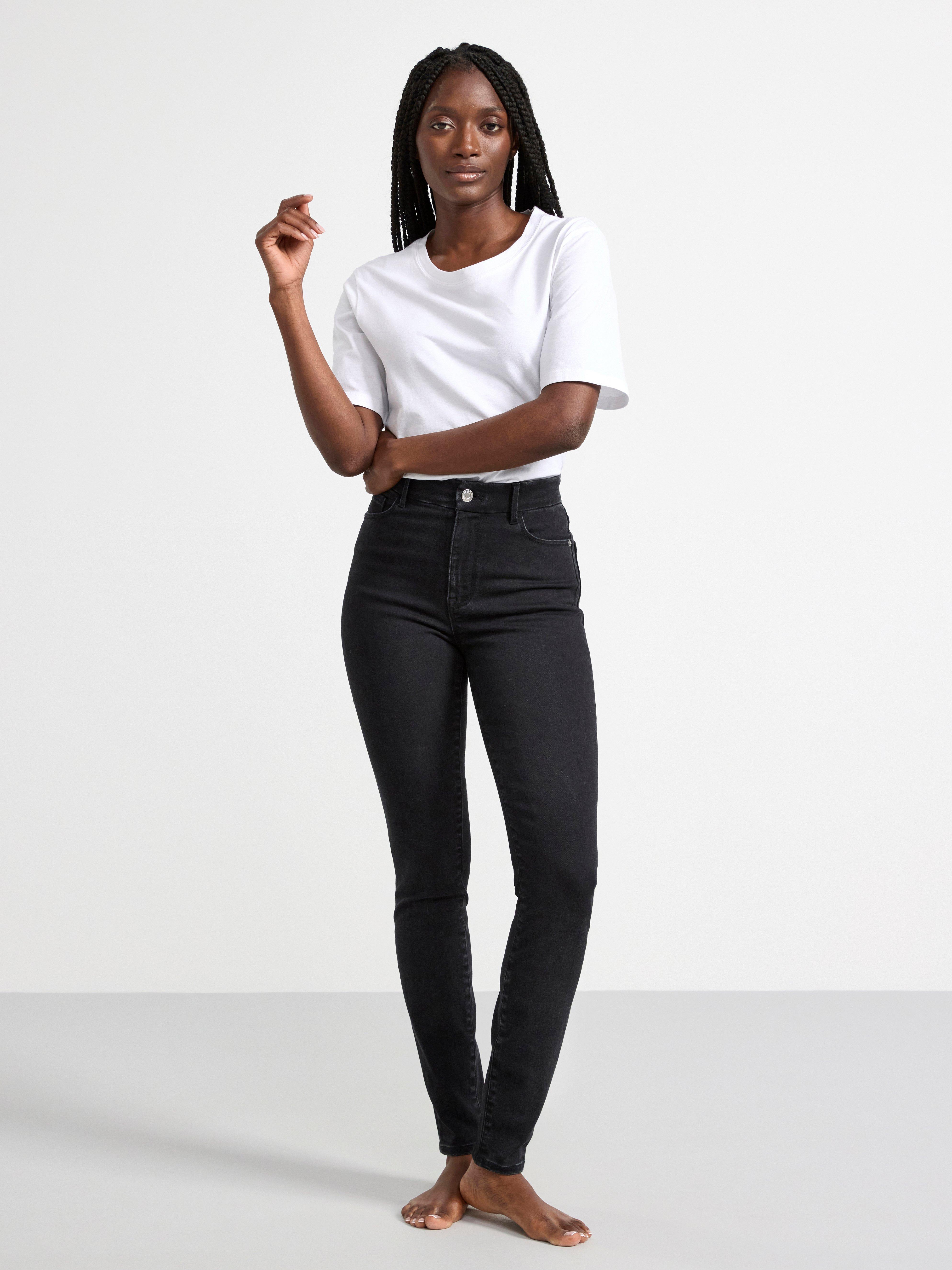 CLARA Curve super stretch slim fit jeans with high waist Black