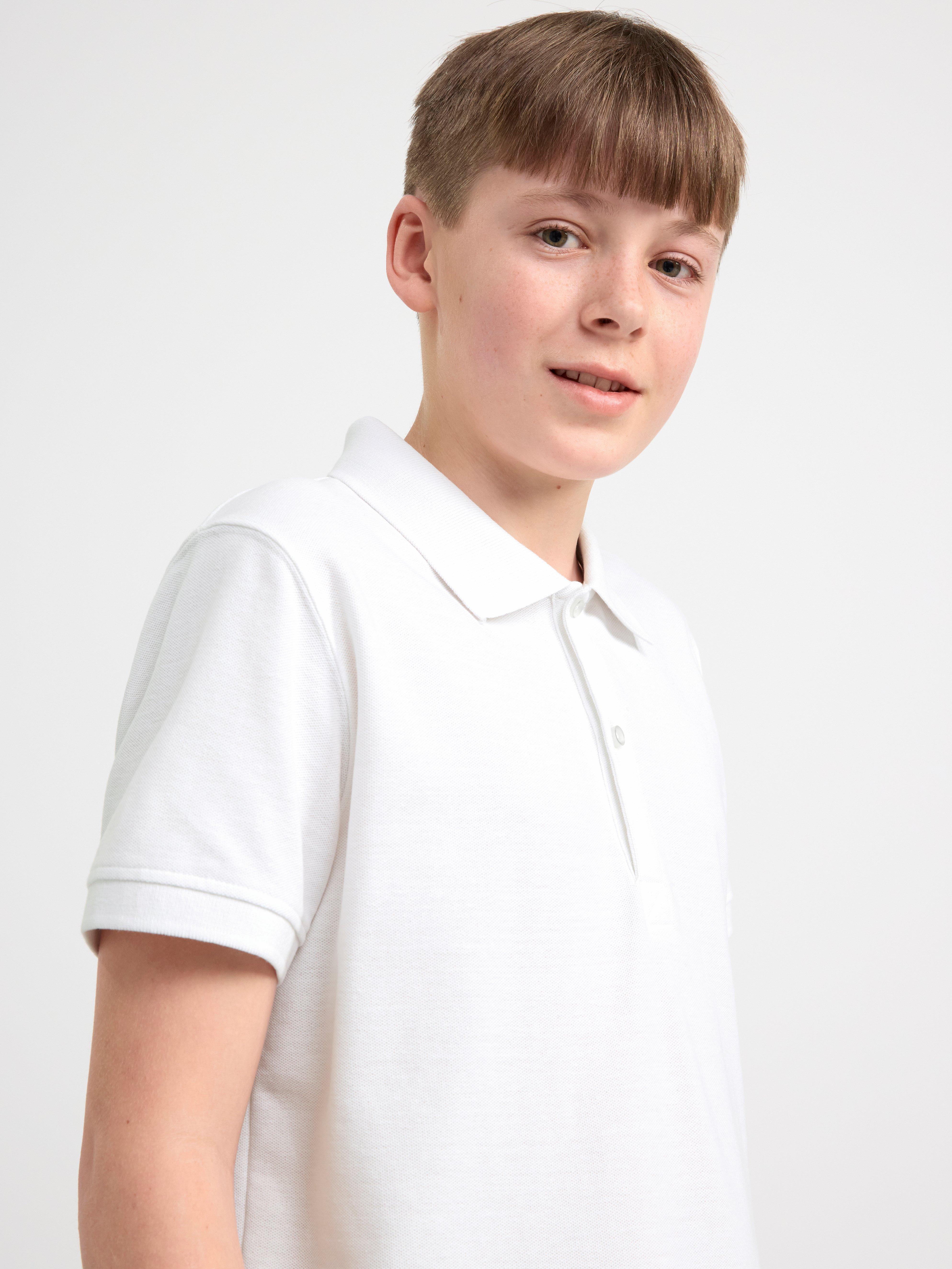 Short sleeve polo shirt White