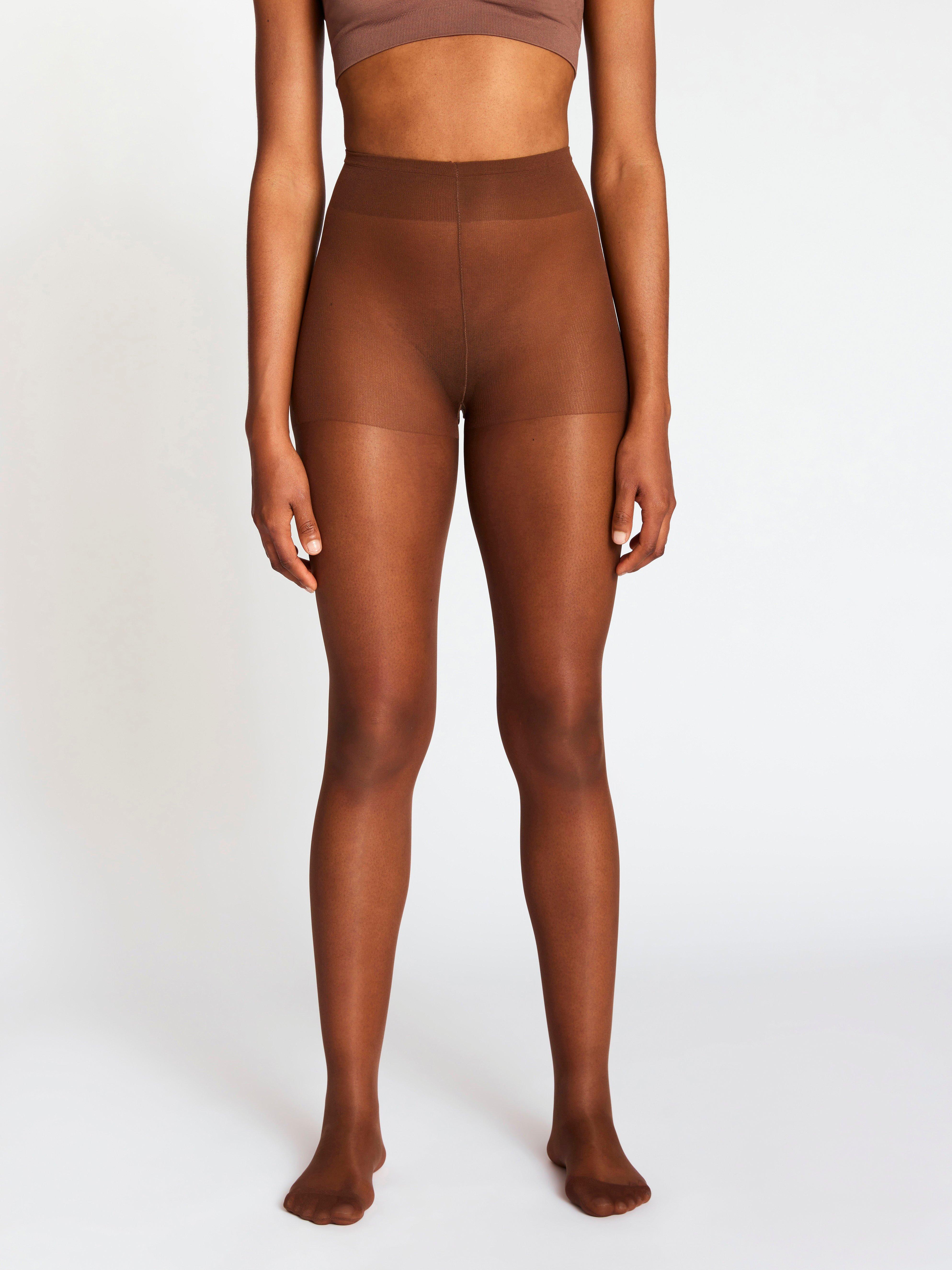 Comfort waist semi shine tights 15 denier Brown