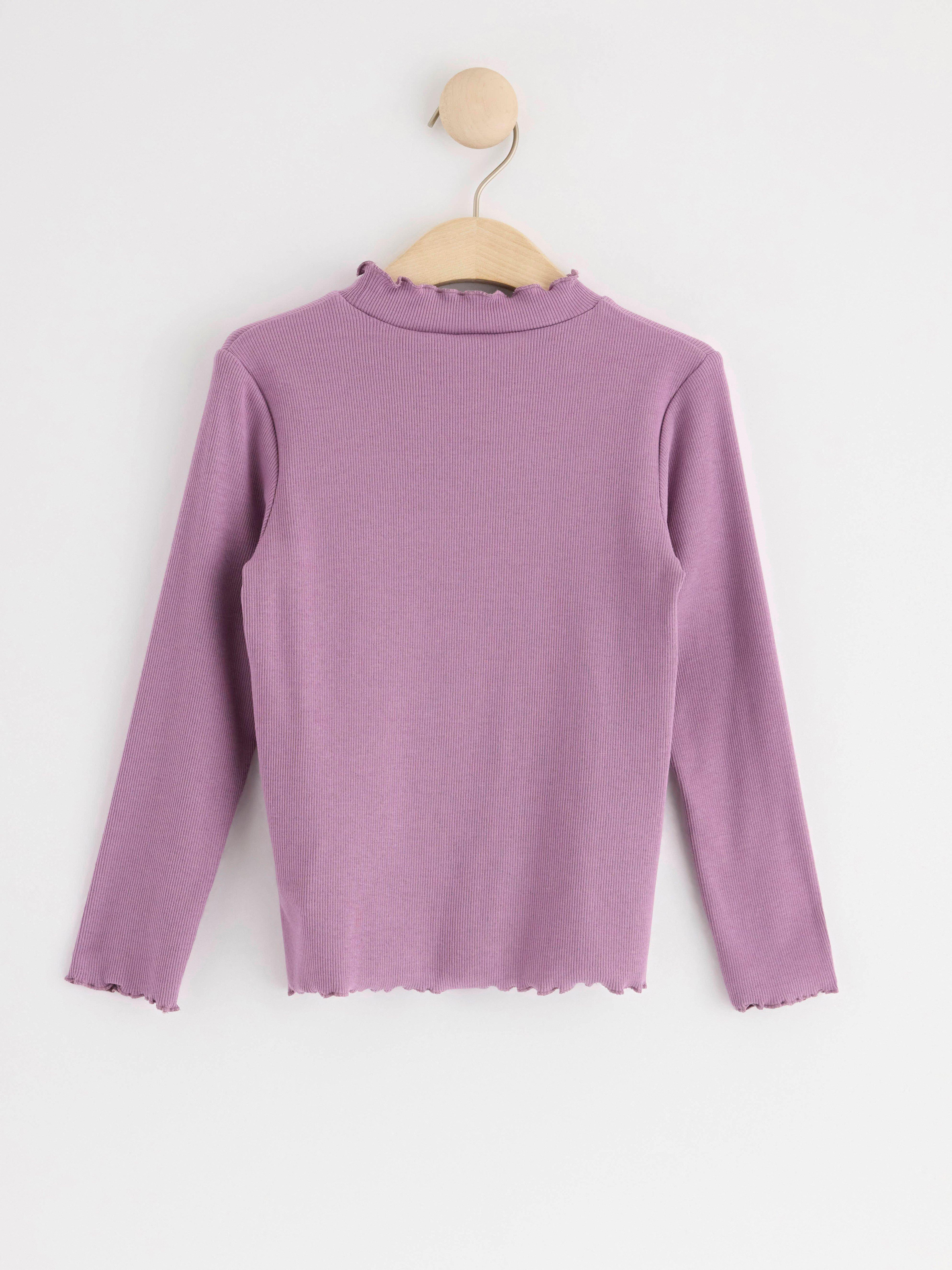 Top with frills Light Dusty Lilac