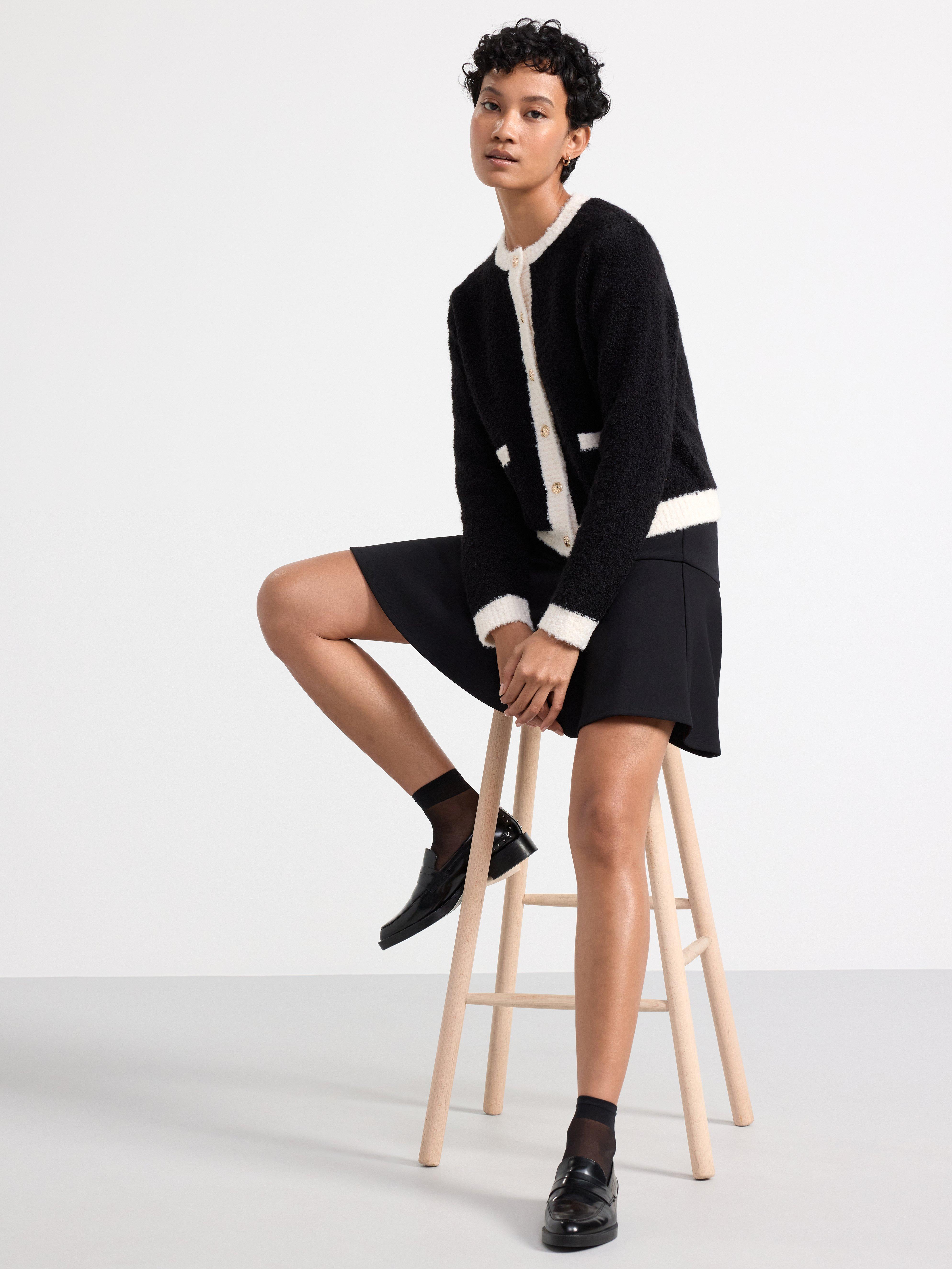 Cardigan knitted Black