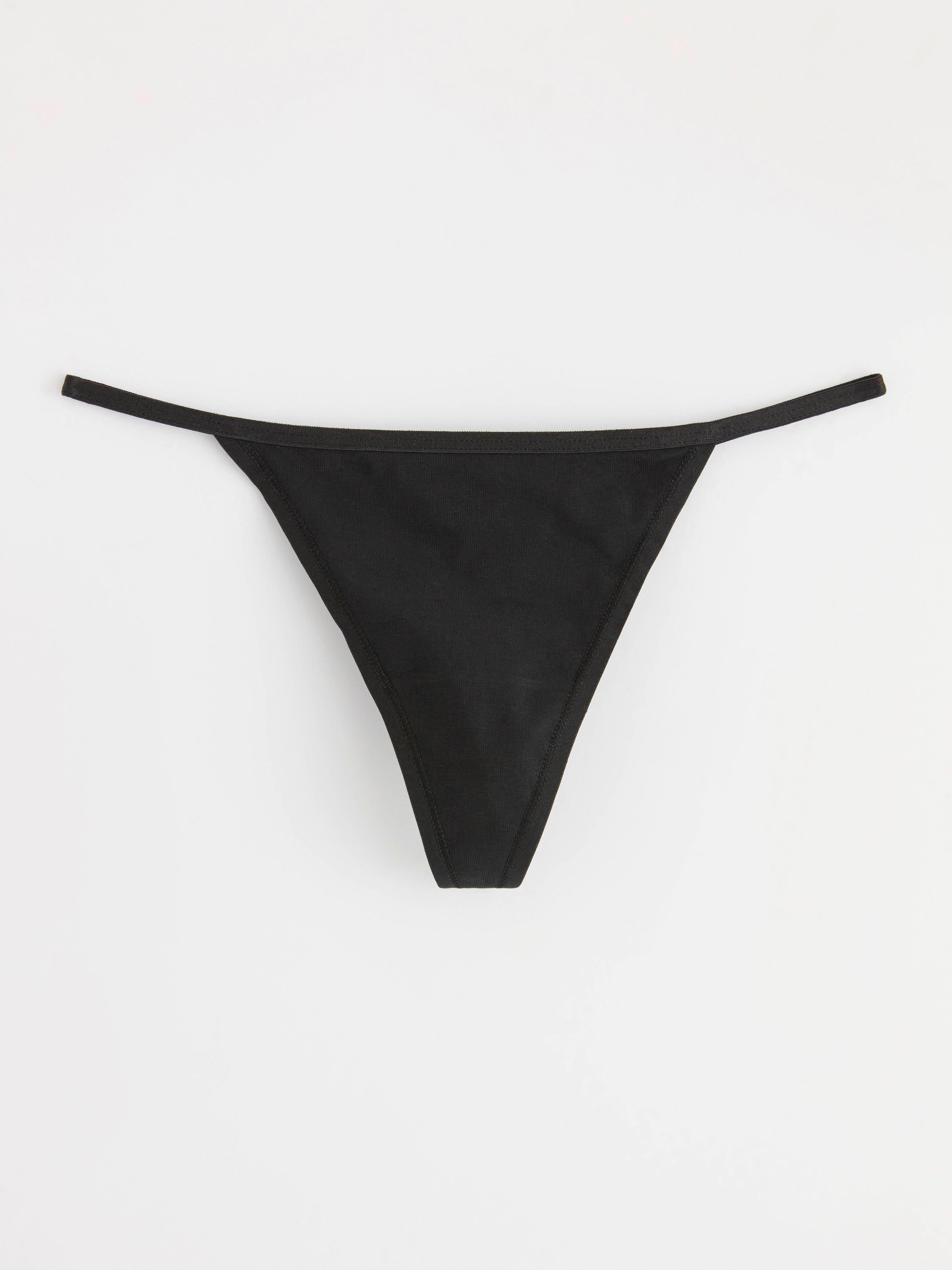Thong low waist Black