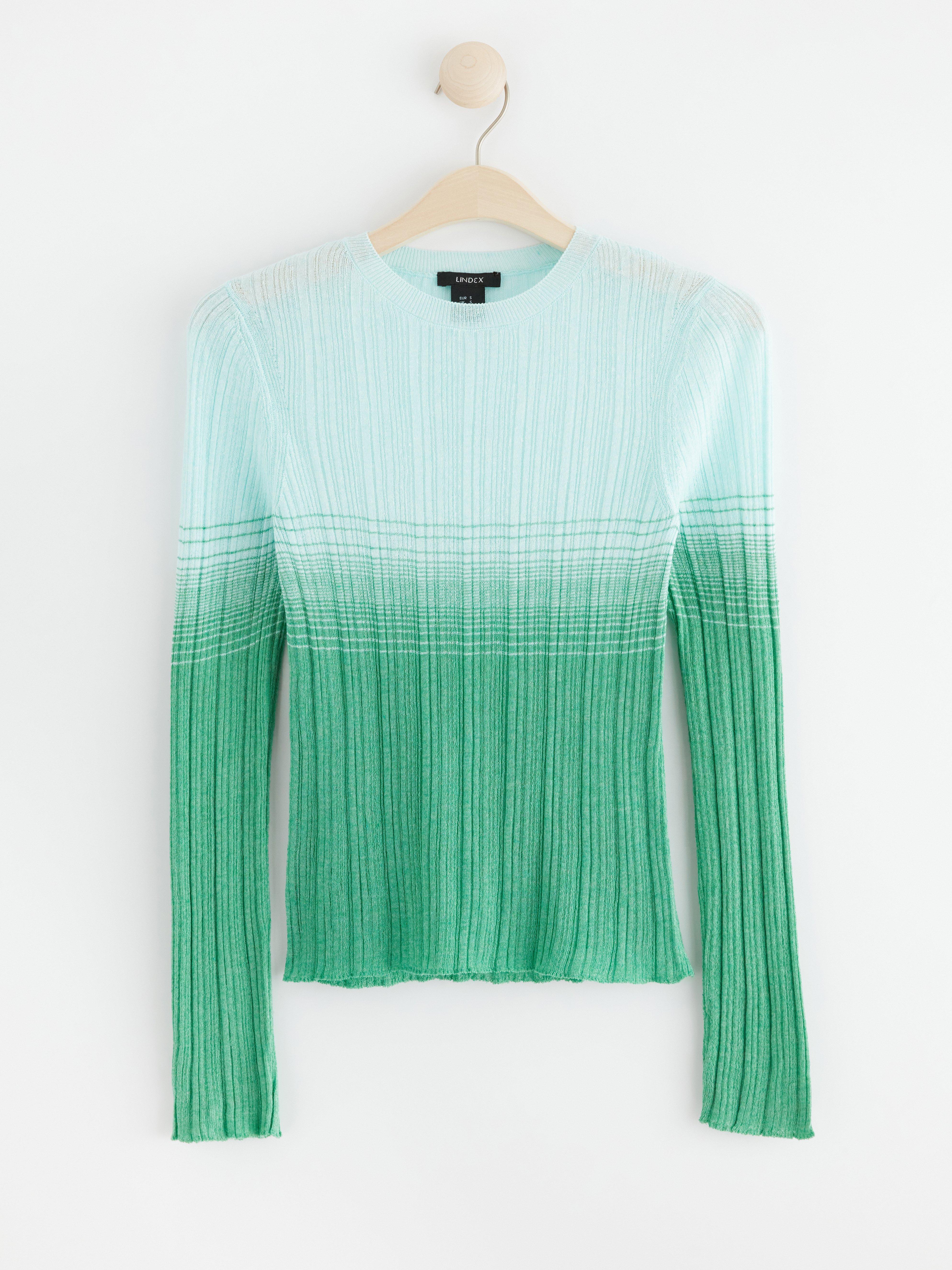 Long sleeve knitted top green
