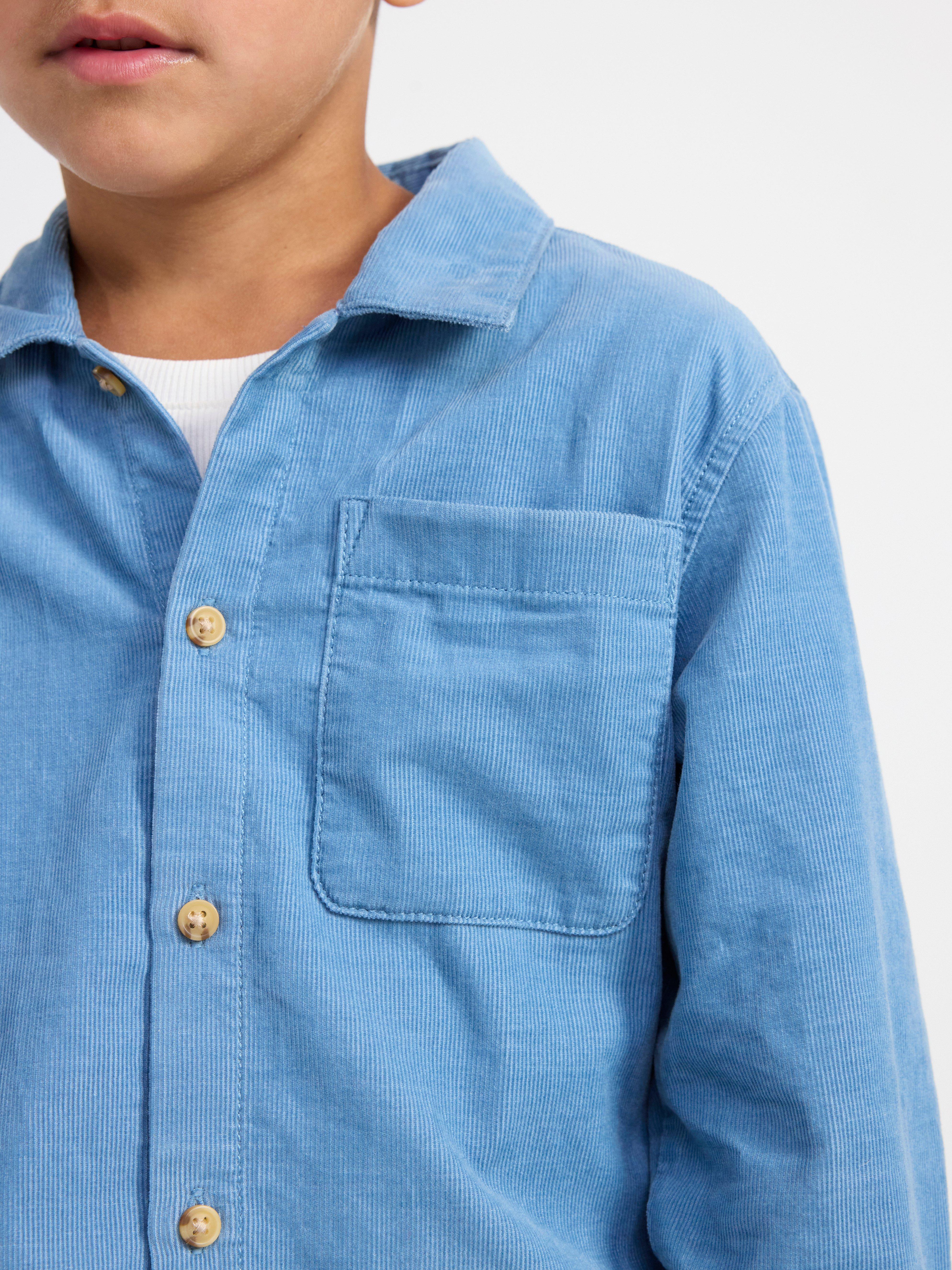 Shirt in corduroy Light Dusty Blue