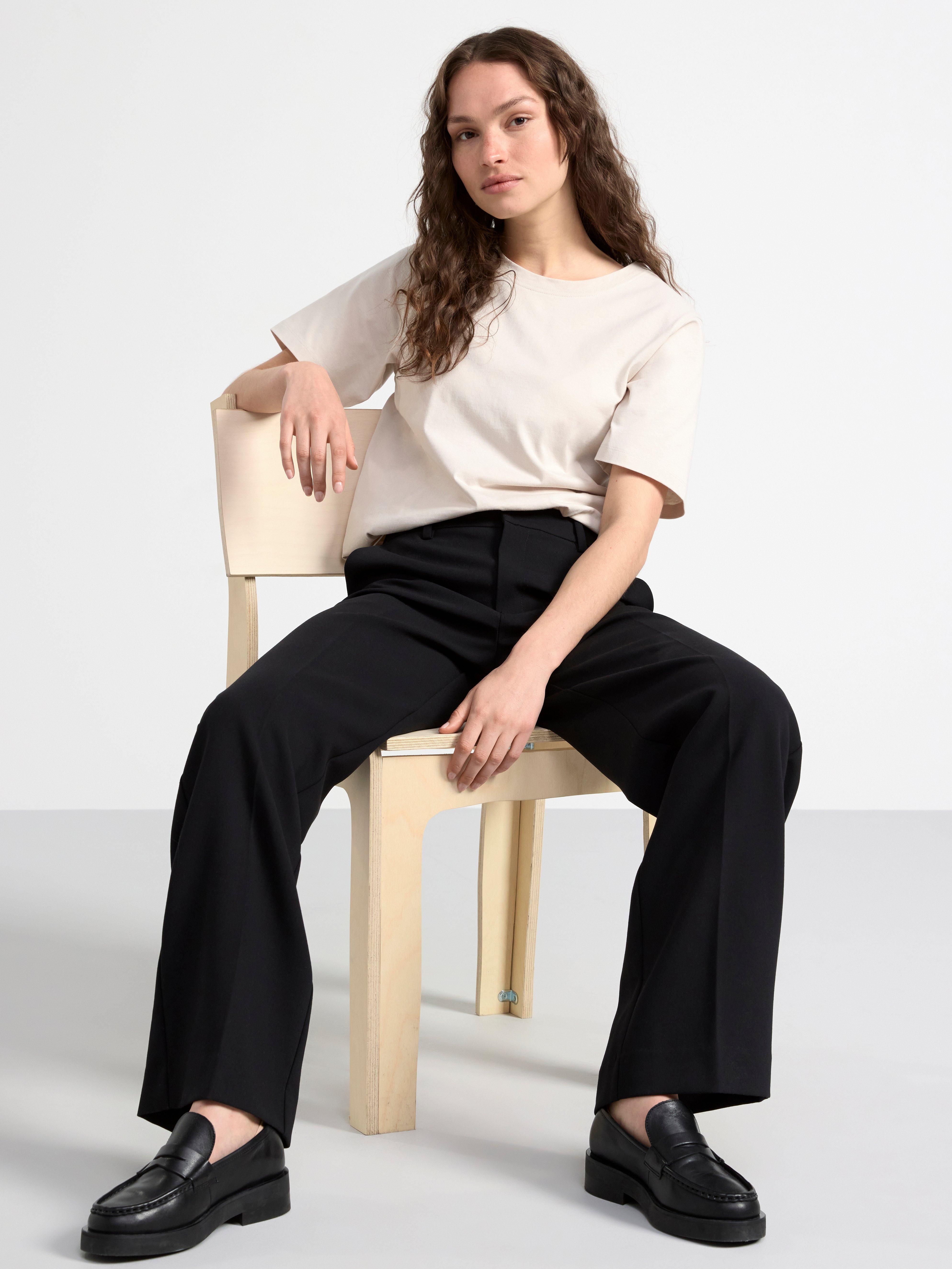 NOOR Straight trousers Black