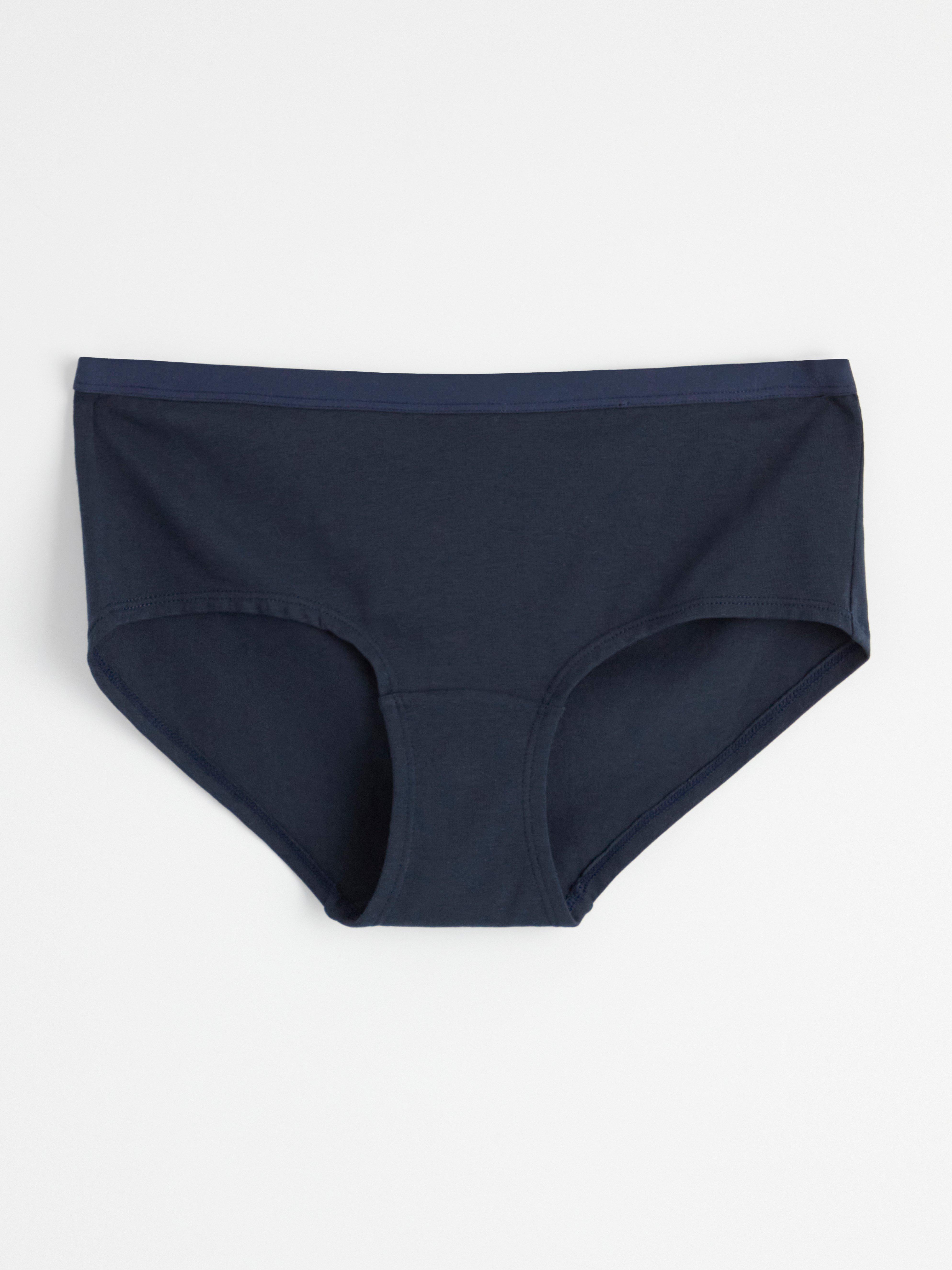 Regular waist cotton brief Navy