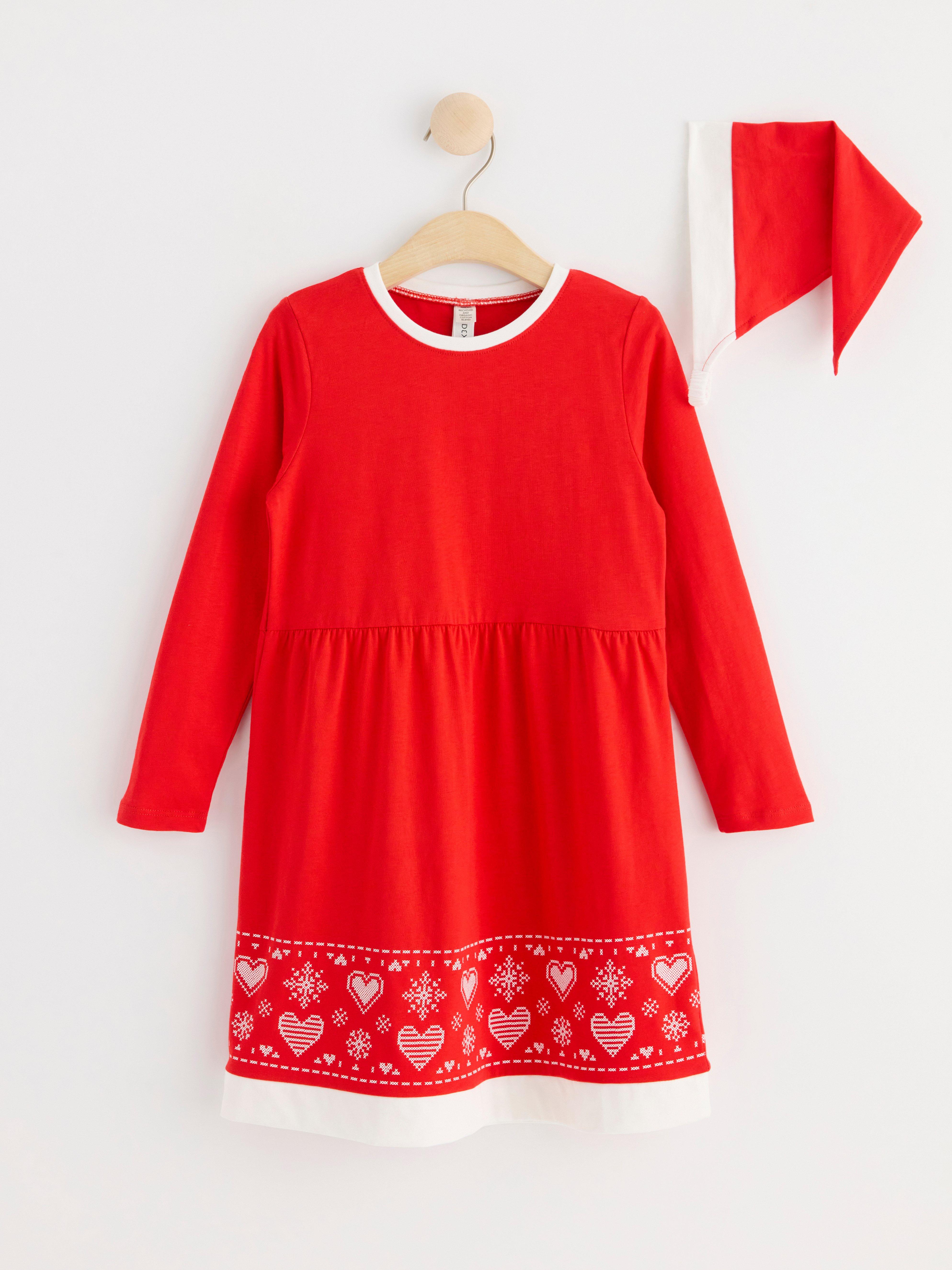 Gingerbread dress and headscarf Red