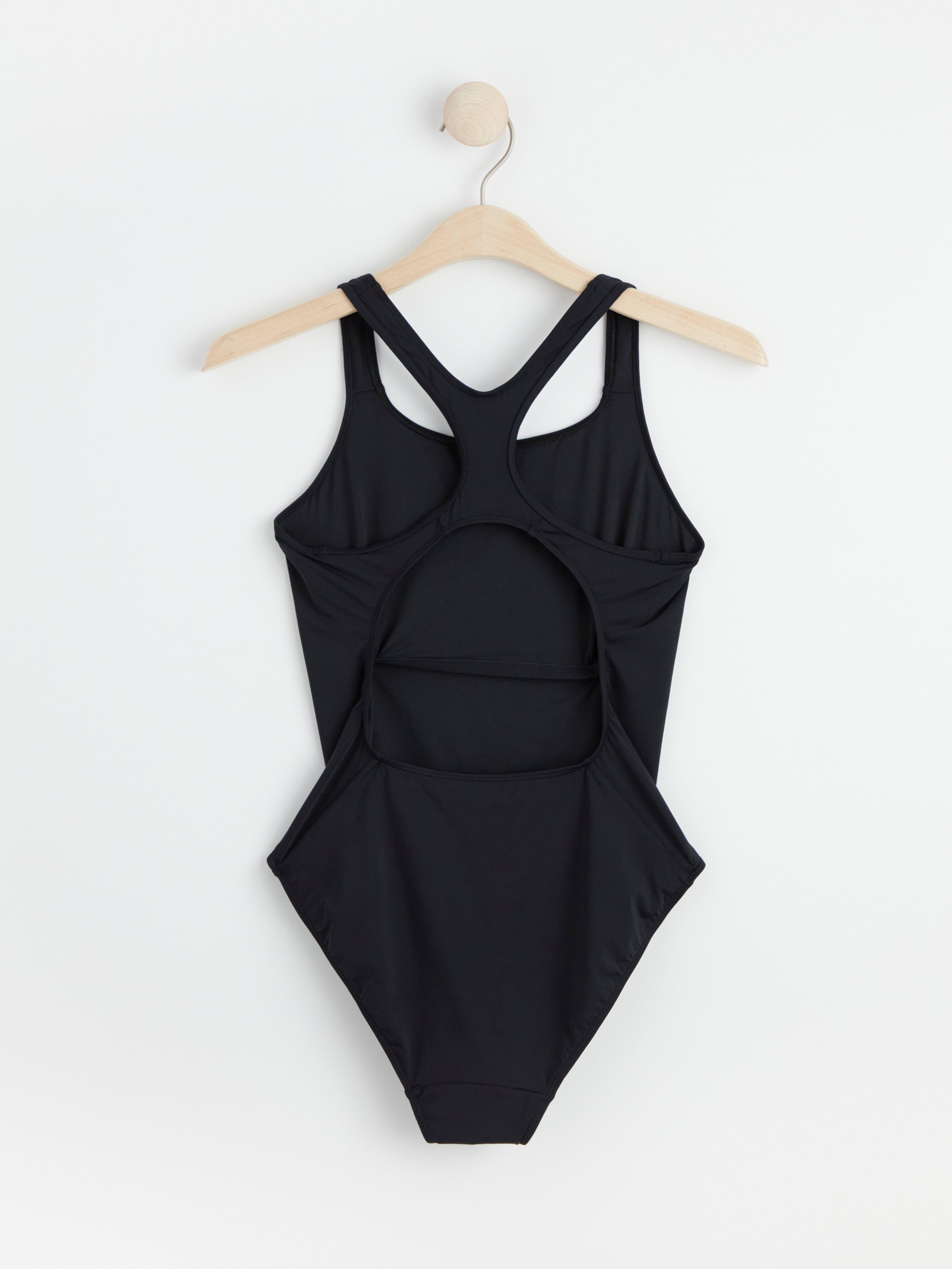 Swimsuit with back opening Black