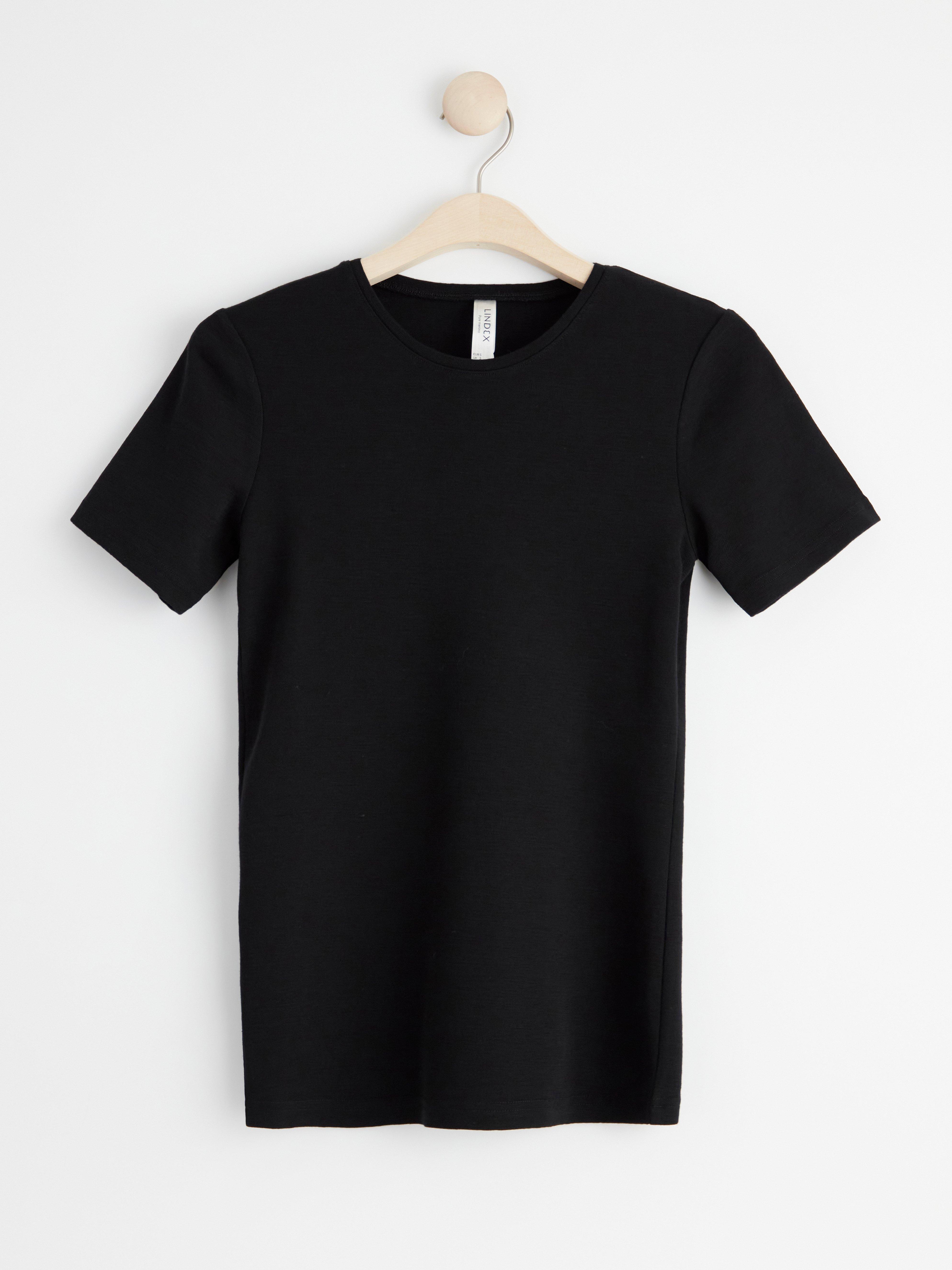 T-shirt in merino wool Black