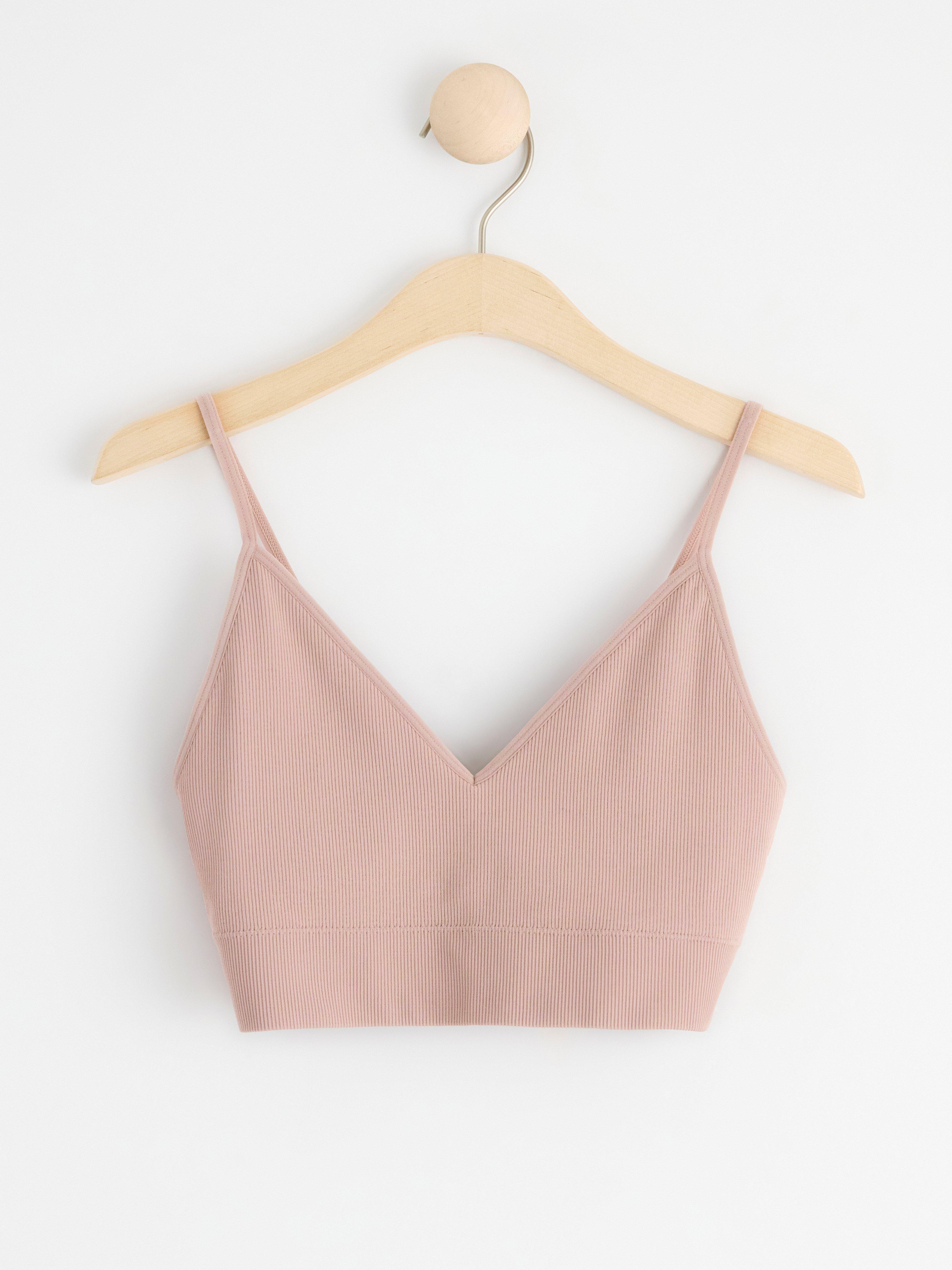Seamless ribbed soft bra Light Dusty Pink