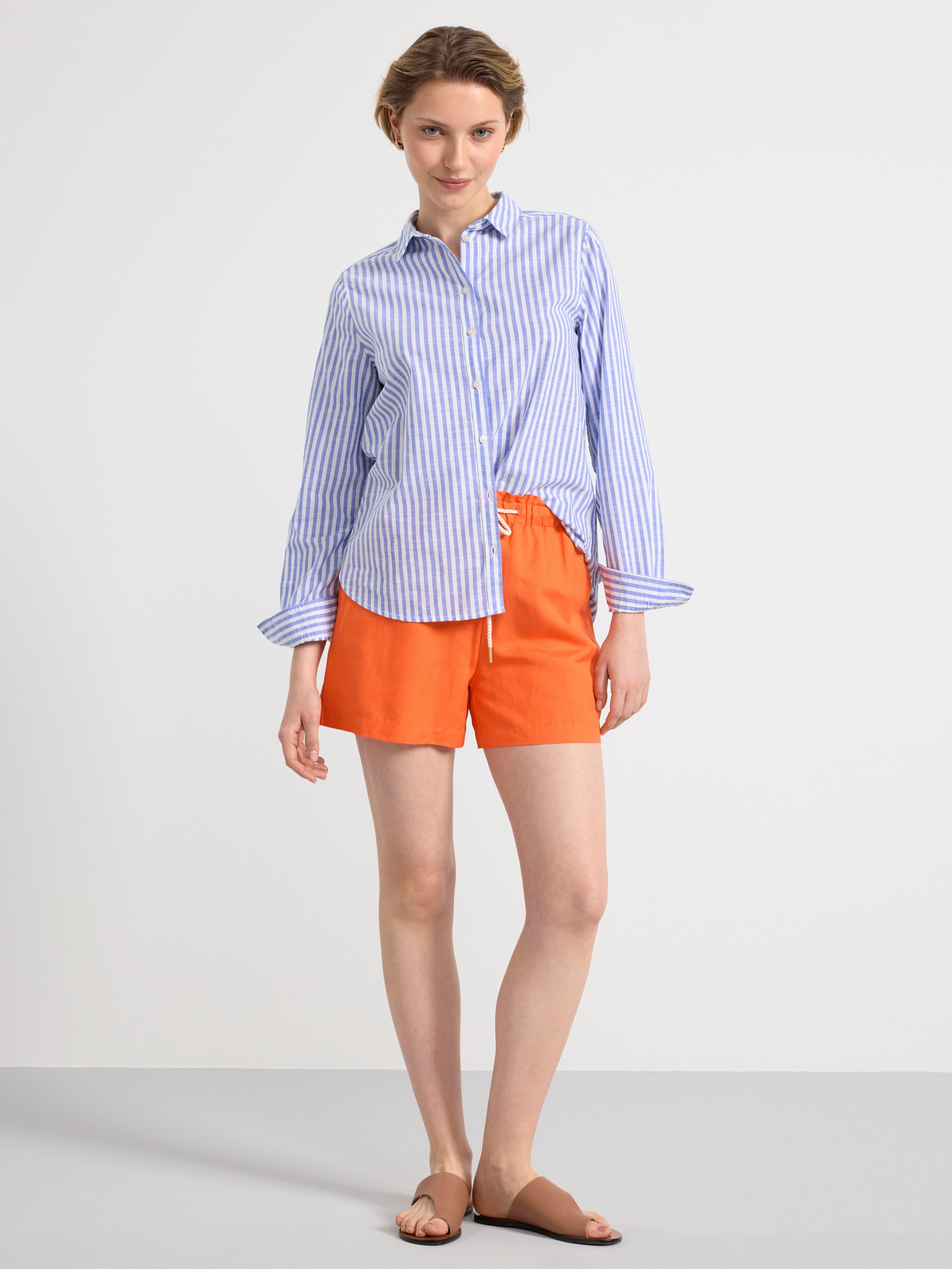 Linen blend shorts Orange