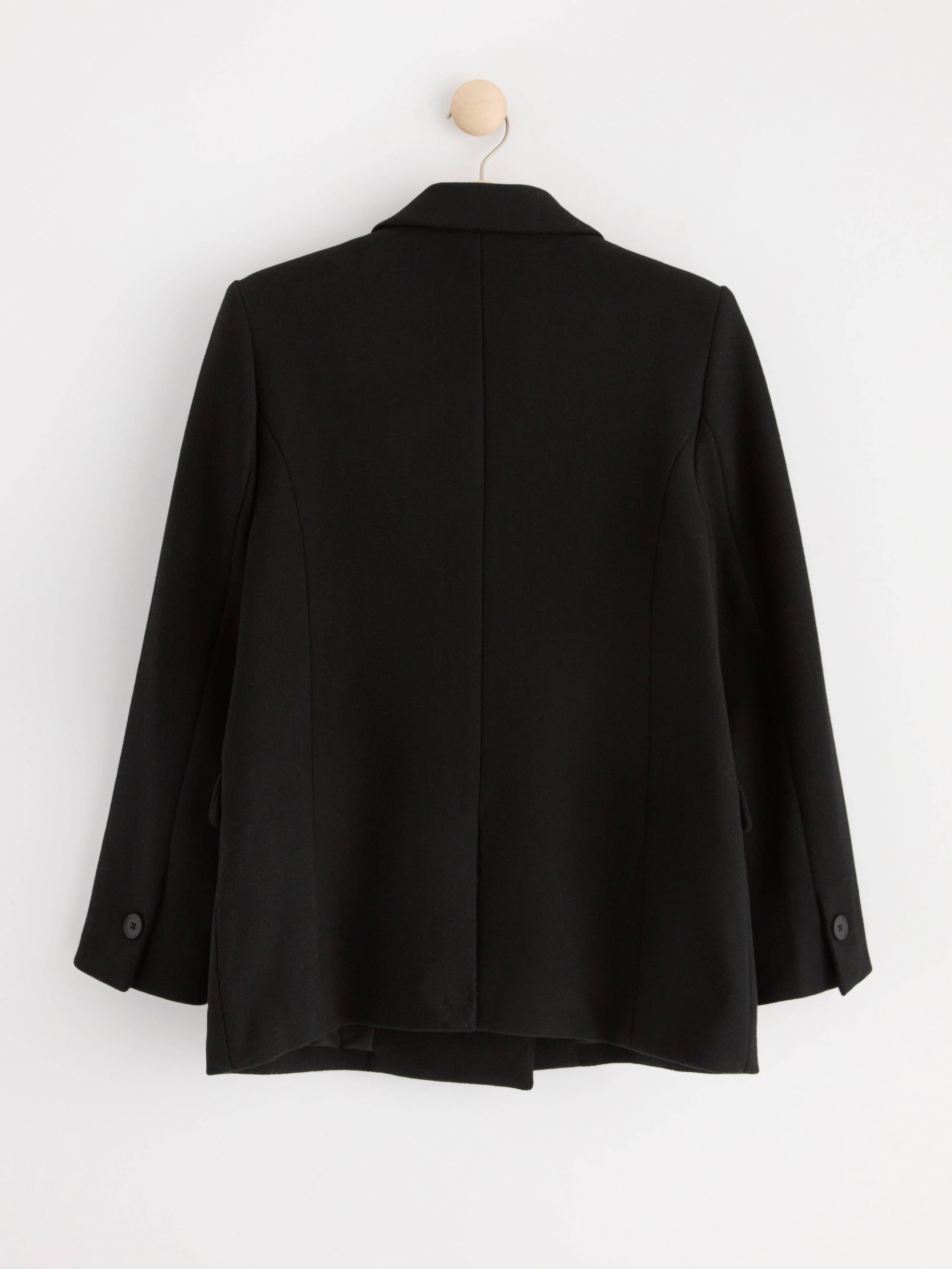 Wool blend blazer Black