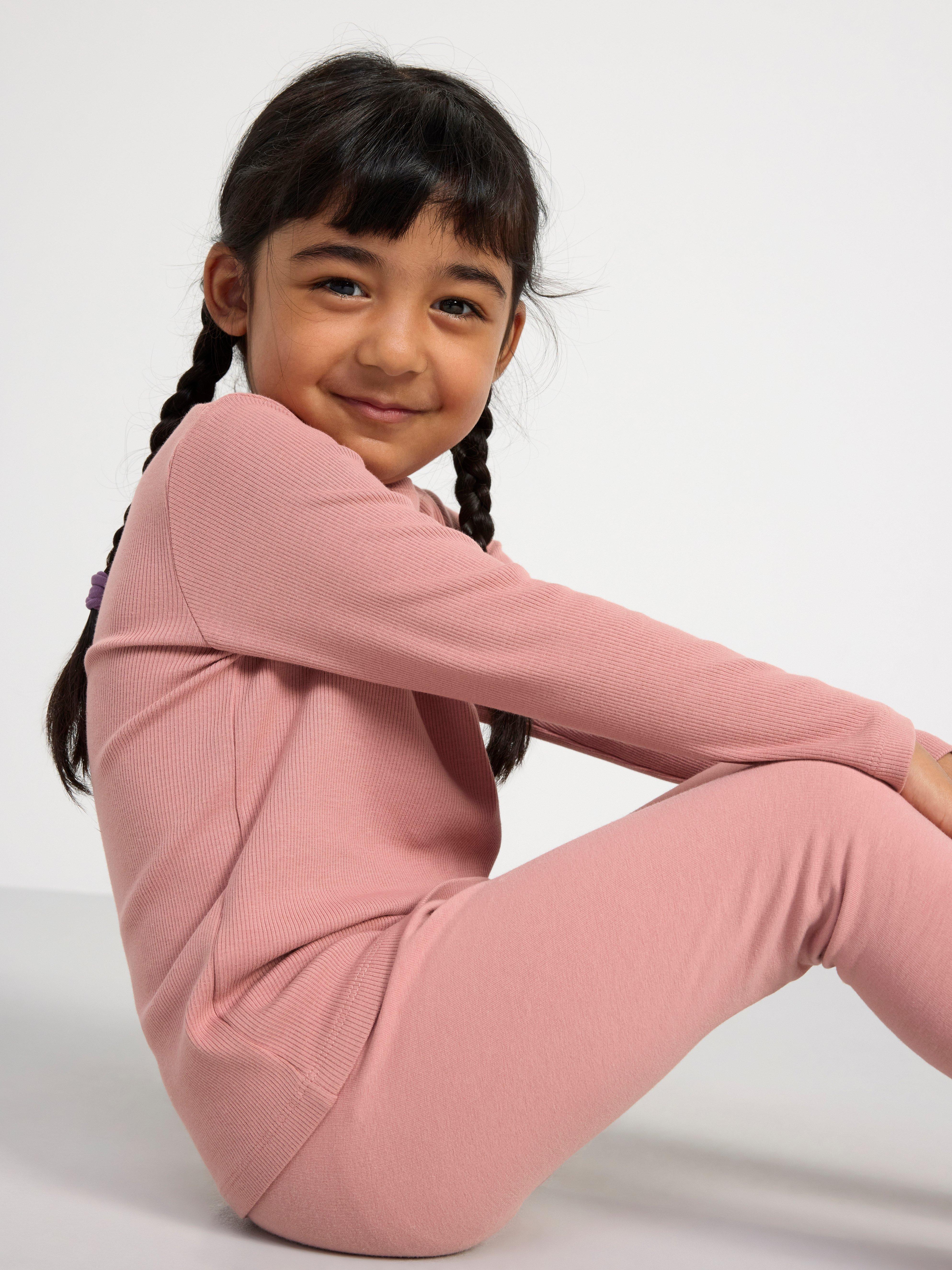 Leggings with brushed inside Dusty Pink