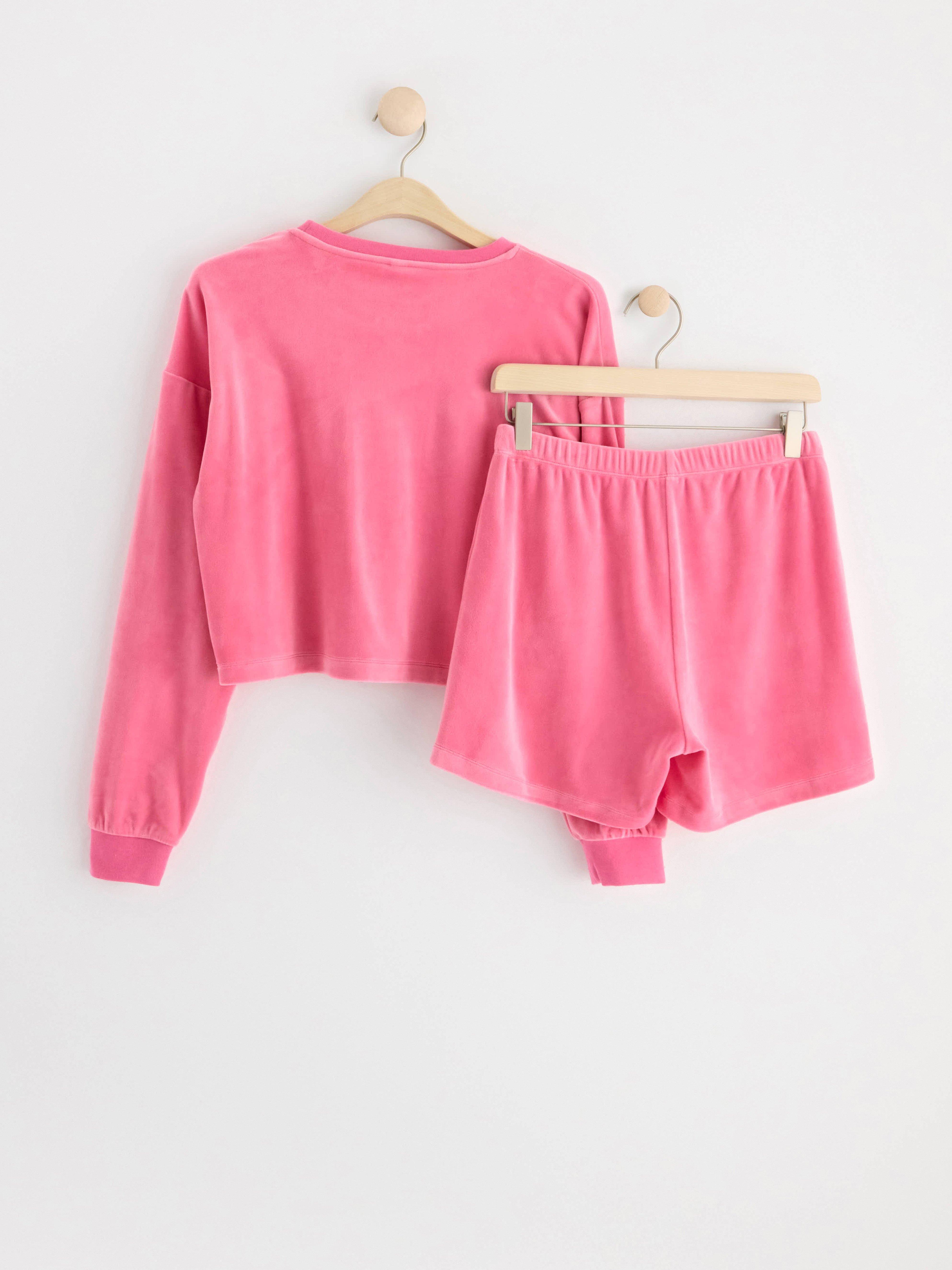 Velour pyjama set Pink