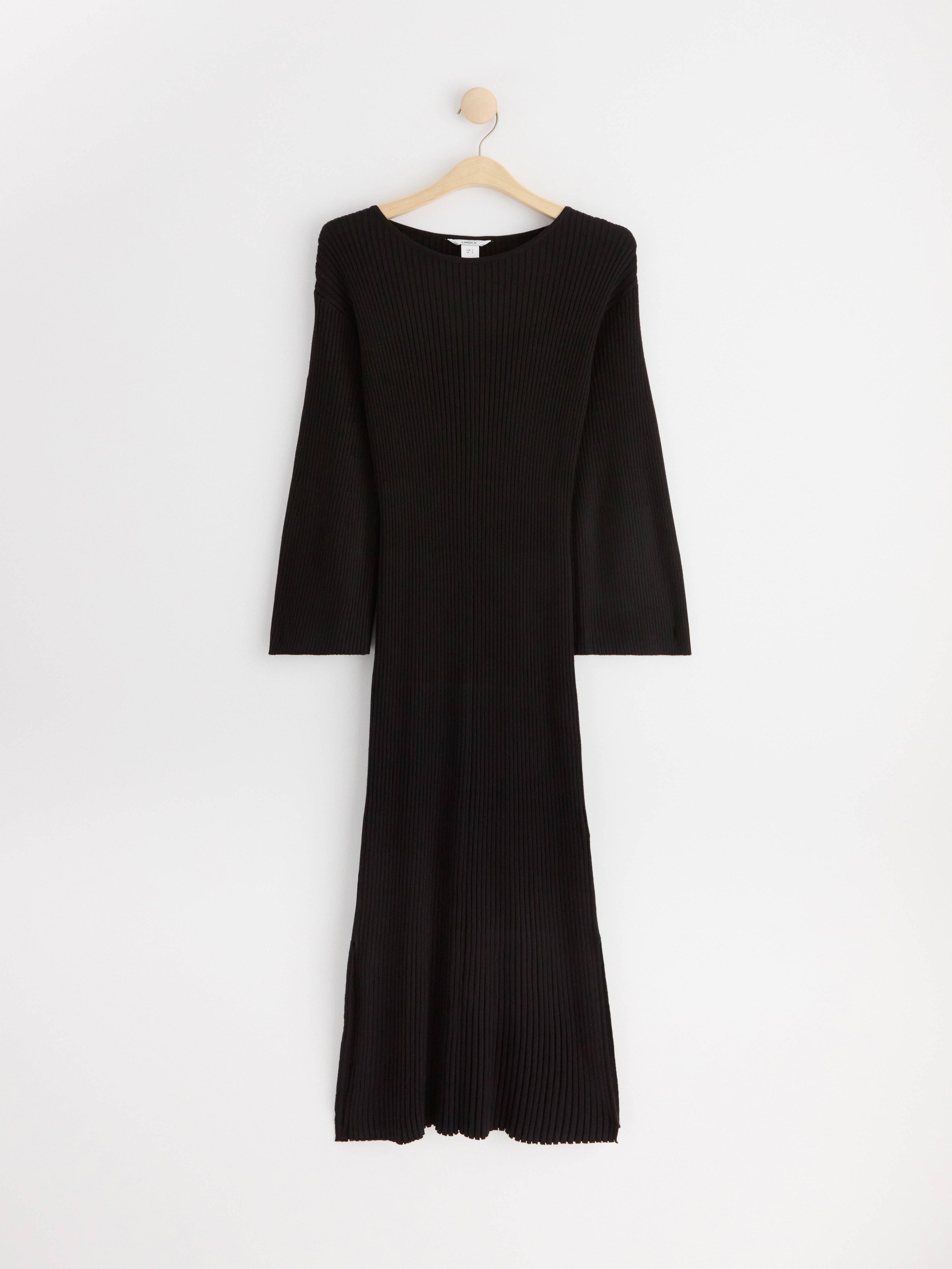 MOM Rib-knitted midi dress Black