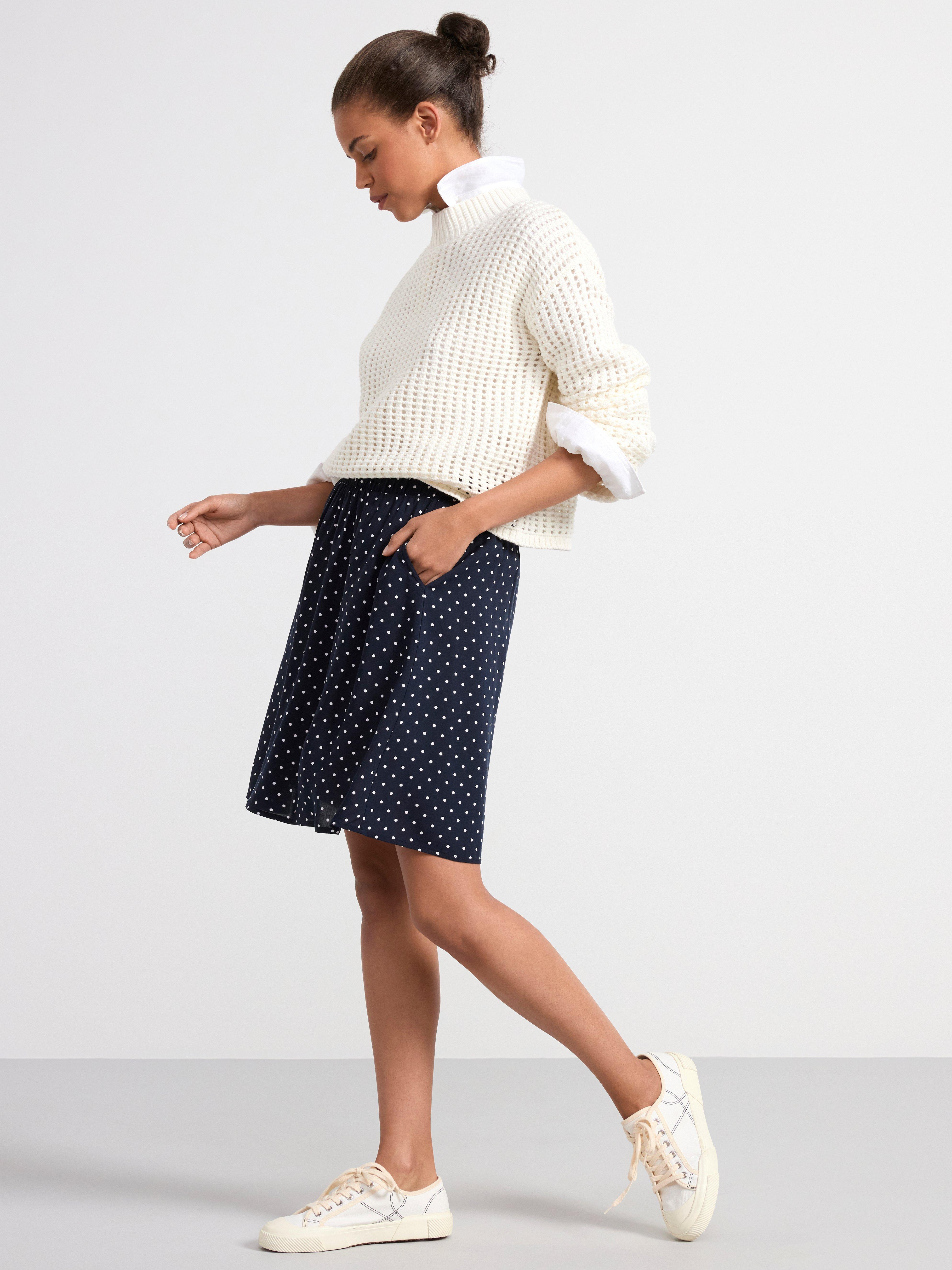 Dotted mini skirt Dark Navy