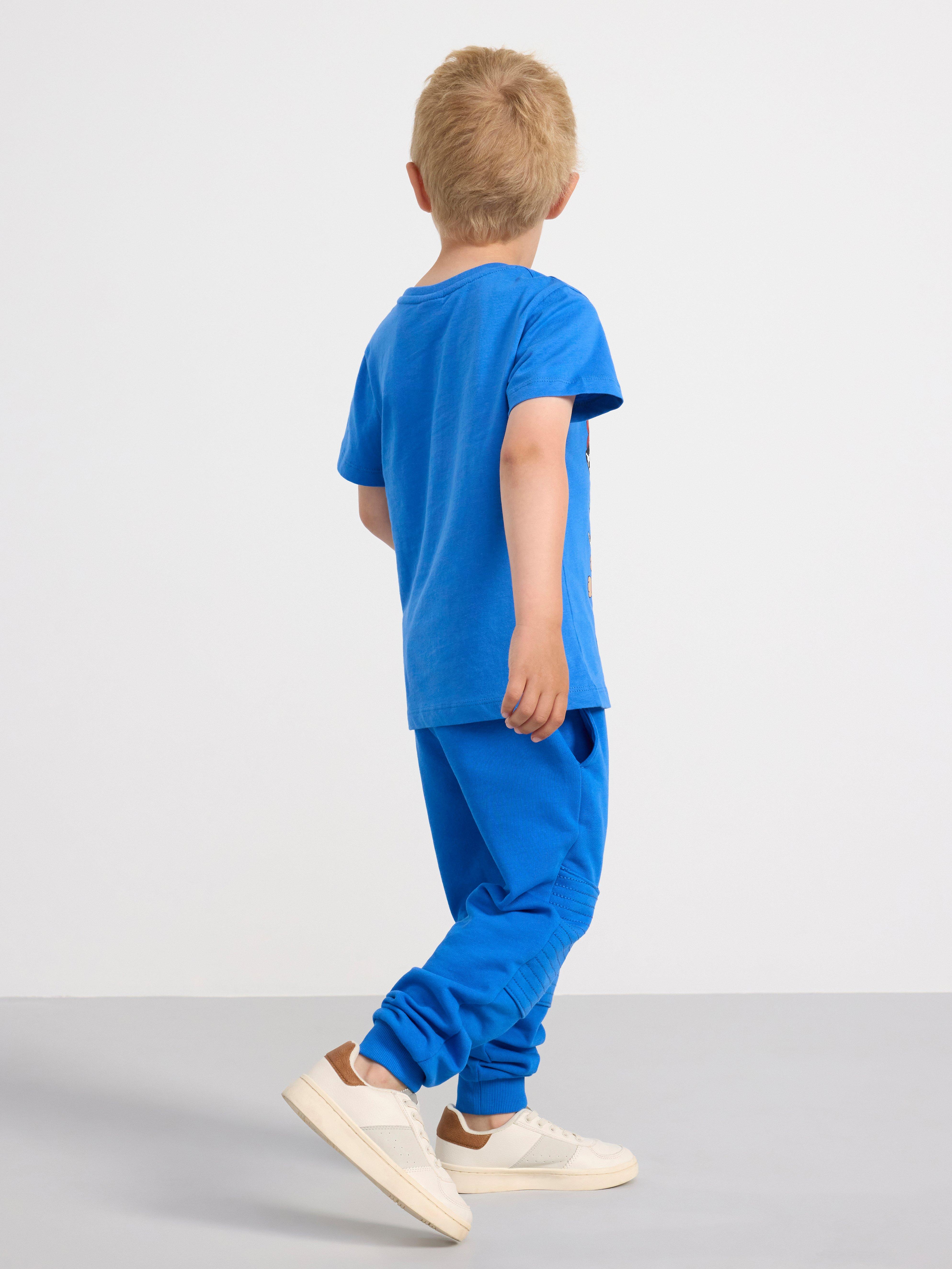 Short sleeve top with Paw Patrol Blue