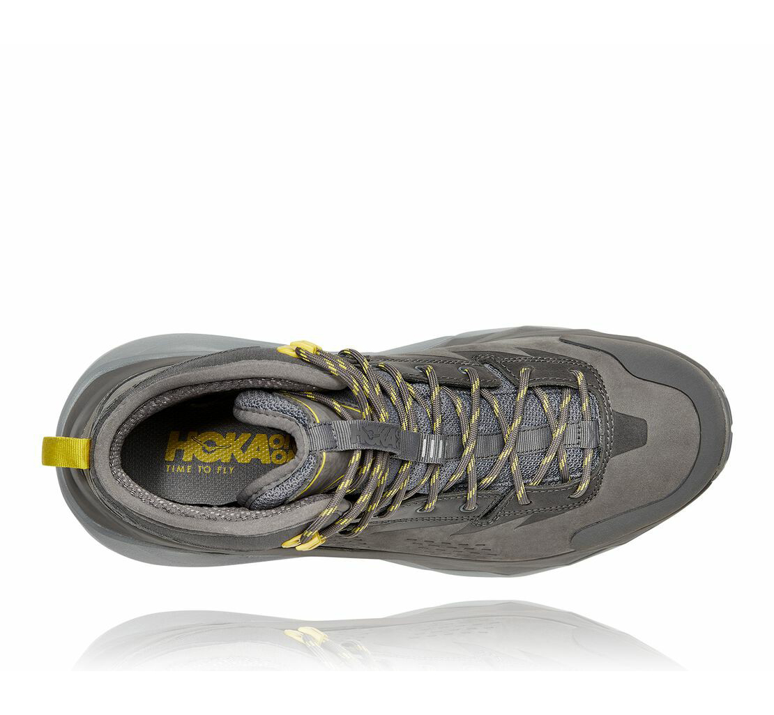 Men's Kaha GORE-TEX CHARCOAL GRAY / GREEN SHEEN - HOKA