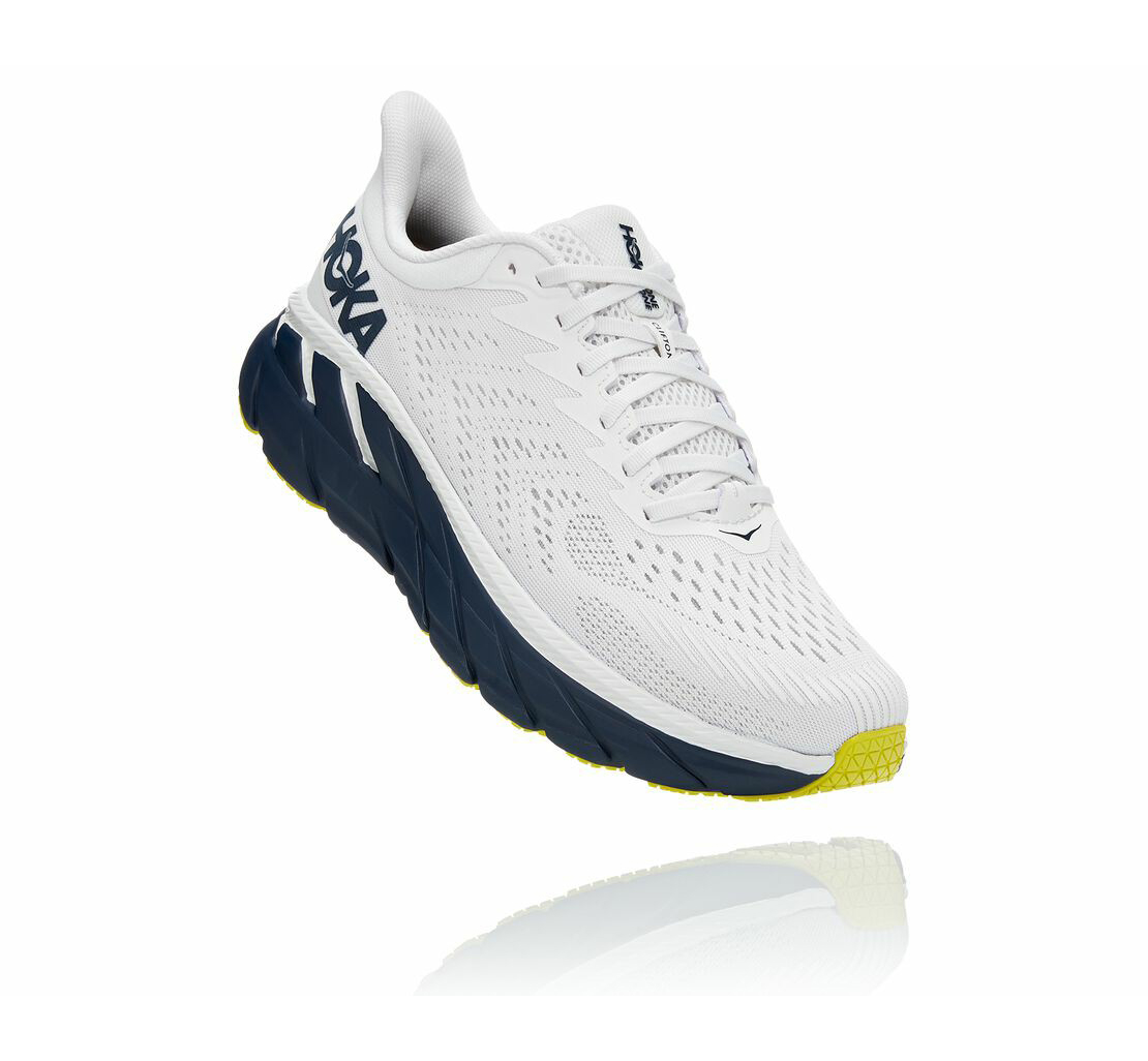 Men's Clifton 7 BLANC DE BLANC / BLACK IRIS - HOKA