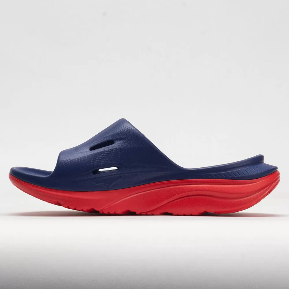 HOKA Ora Slide 3 Unisex Bellwether Blue/Red Alert - HOKA