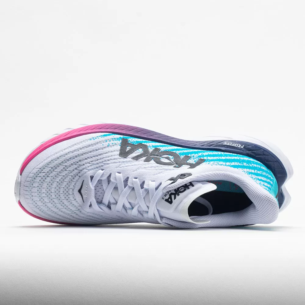 HOKA Mach 5 Women's White/Scuba Blue - HOKA