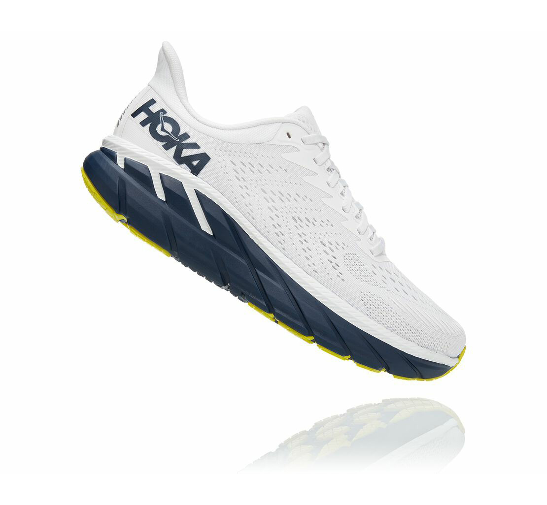 Men's Clifton 7 BLANC DE BLANC / BLACK IRIS - HOKA