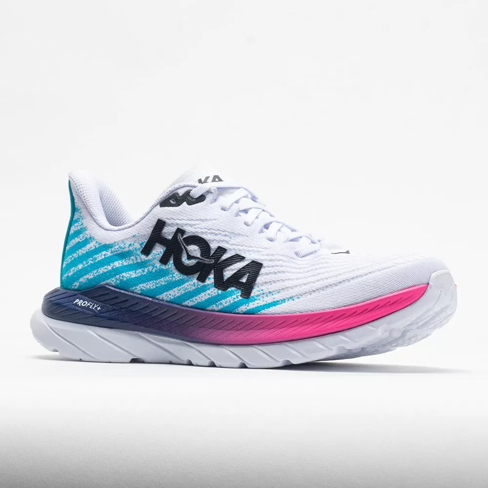 HOKA Mach 5 Men's White/Scuba Blue - HOKA
