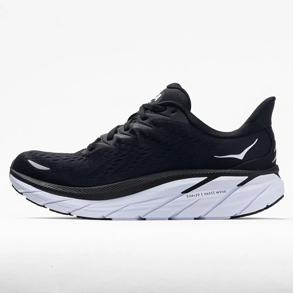 Hoka One One Clifton 8 Men's Black/White - HOKA