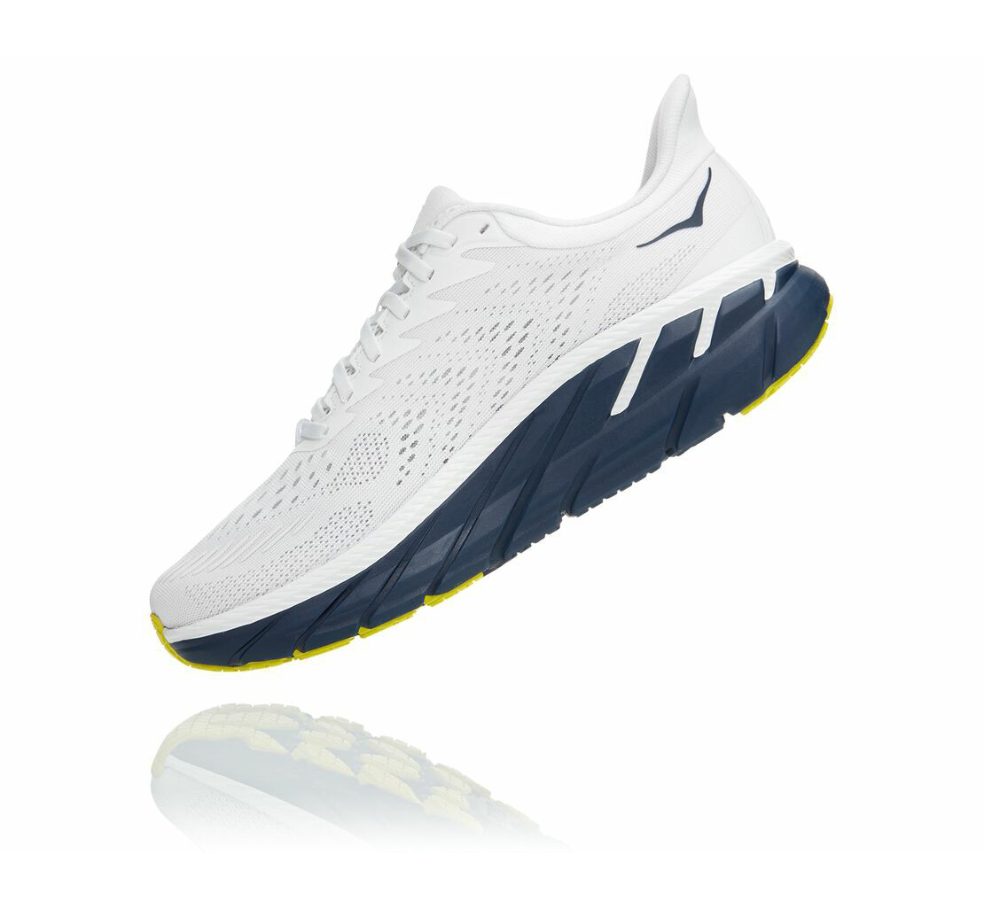 Men's Clifton 7 BLANC DE BLANC / BLACK IRIS - HOKA