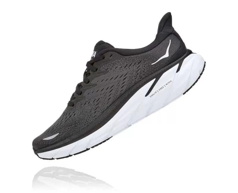 Women's Clifton 8 BLACK / WHITE - HOKA