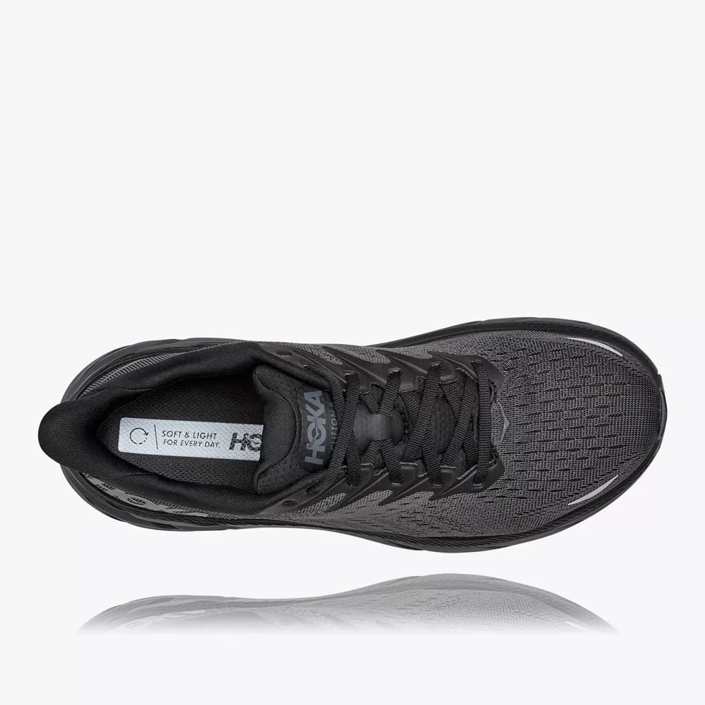 Women's Clifton 8 - Black / Black - HOKA
