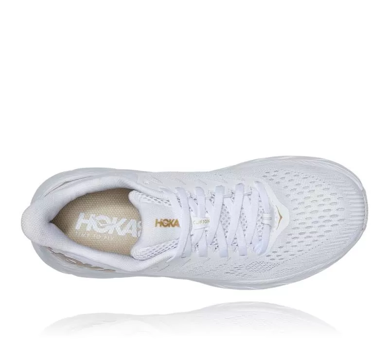 Women's Clifton 7 WHITE / GOLDEN EGG - HOKA