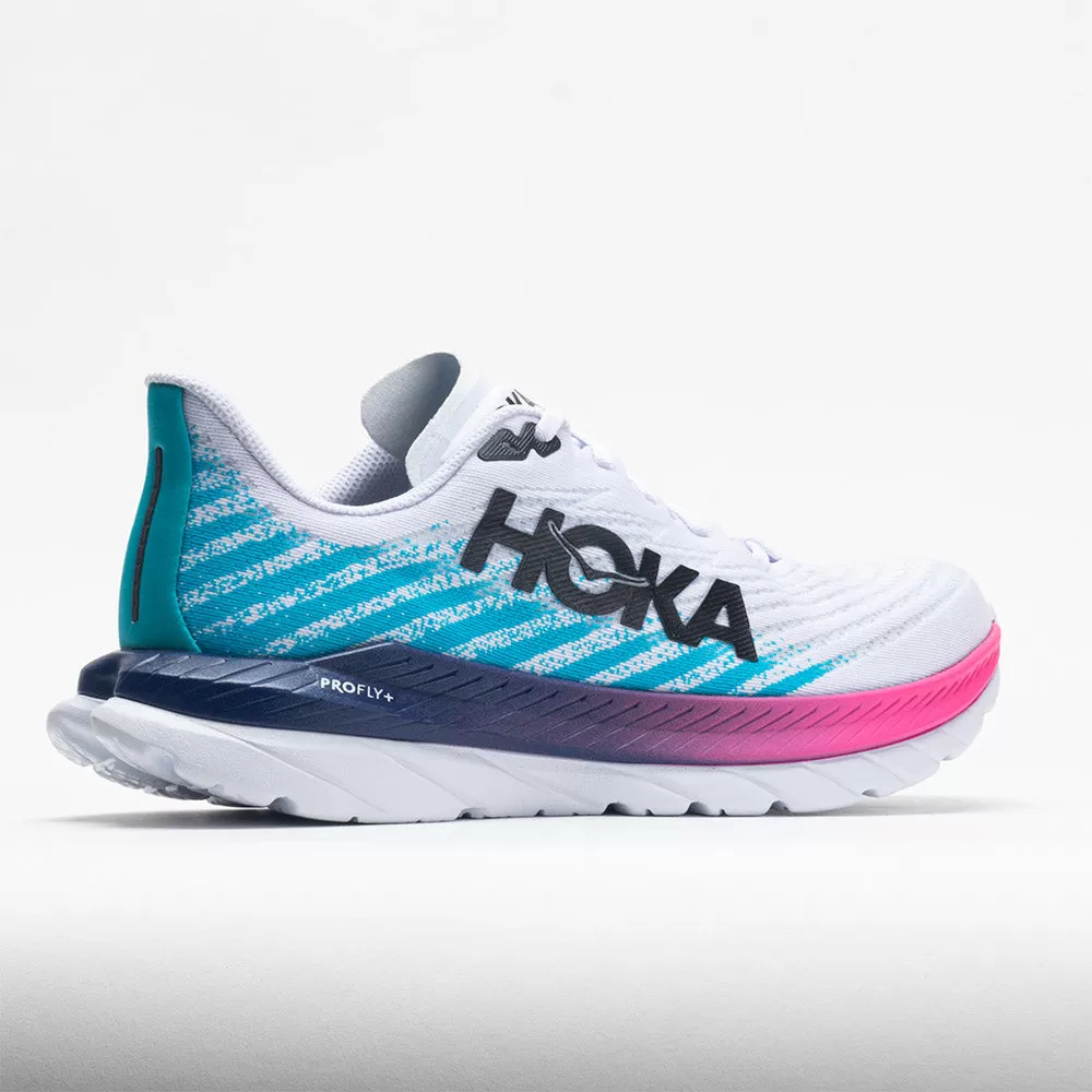 HOKA Mach 5 Men's White/Scuba Blue - HOKA