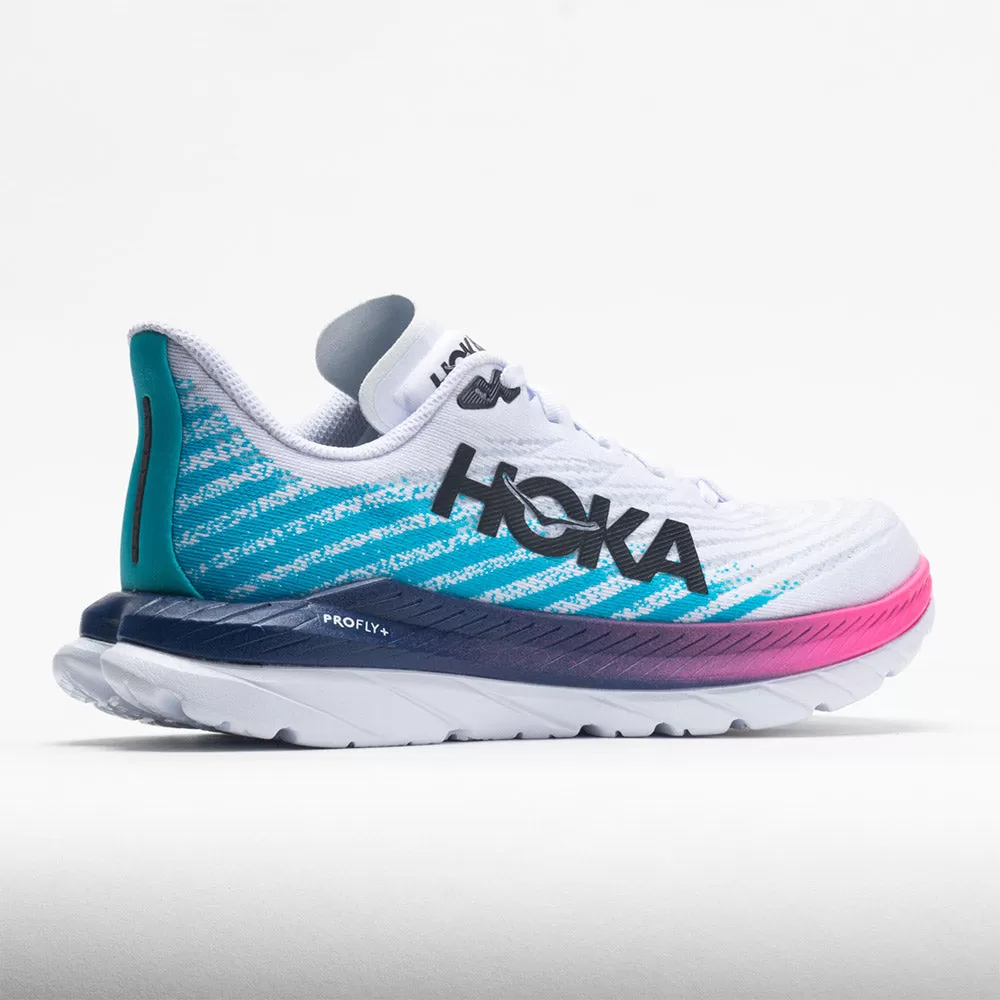 HOKA Mach 5 Women's White/Scuba Blue - HOKA