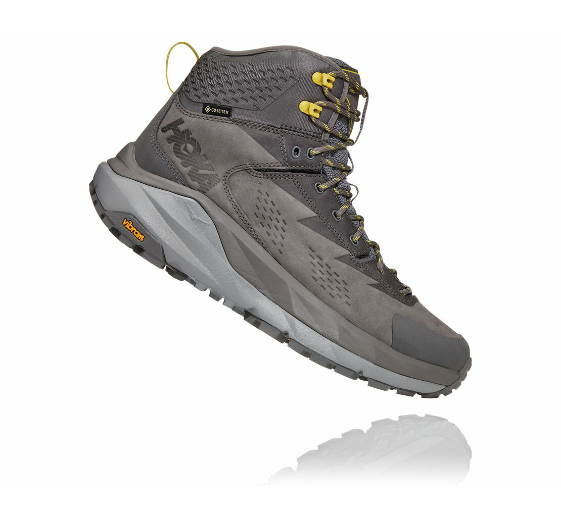 Men's Kaha GORE-TEX CHARCOAL GRAY / GREEN SHEEN - HOKA