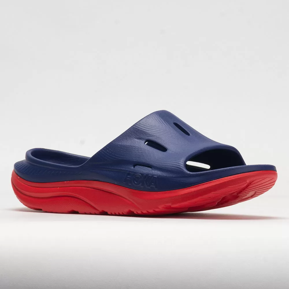 HOKA Ora Slide 3 Unisex Bellwether Blue/Red Alert - HOKA