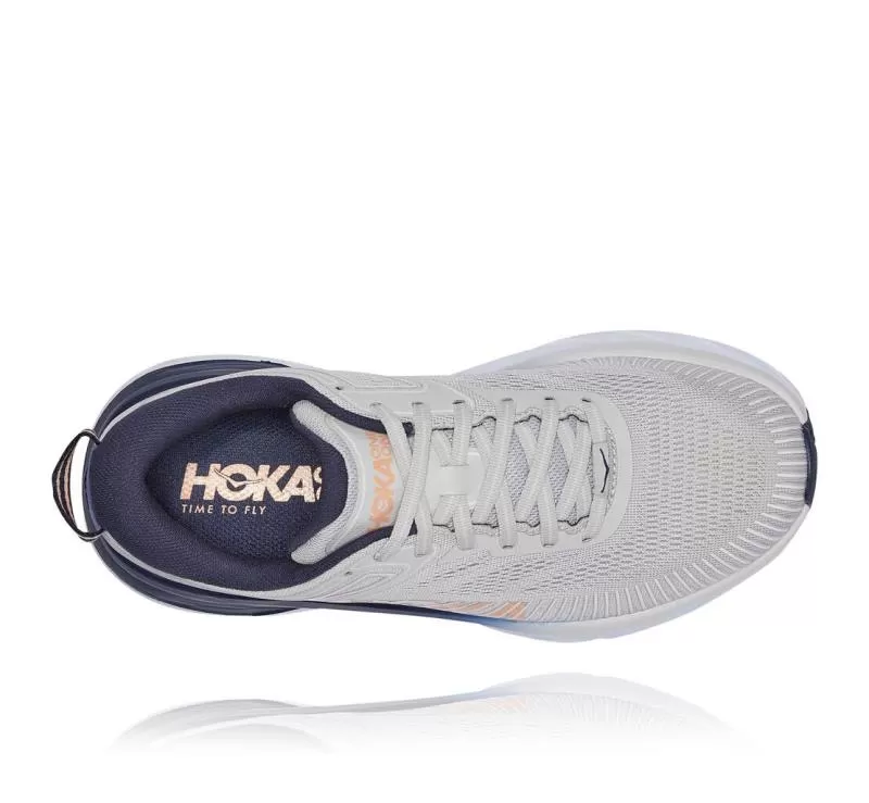 Women's Bondi 7 LUNAR ROCK / BLACK IRIS - HOKA