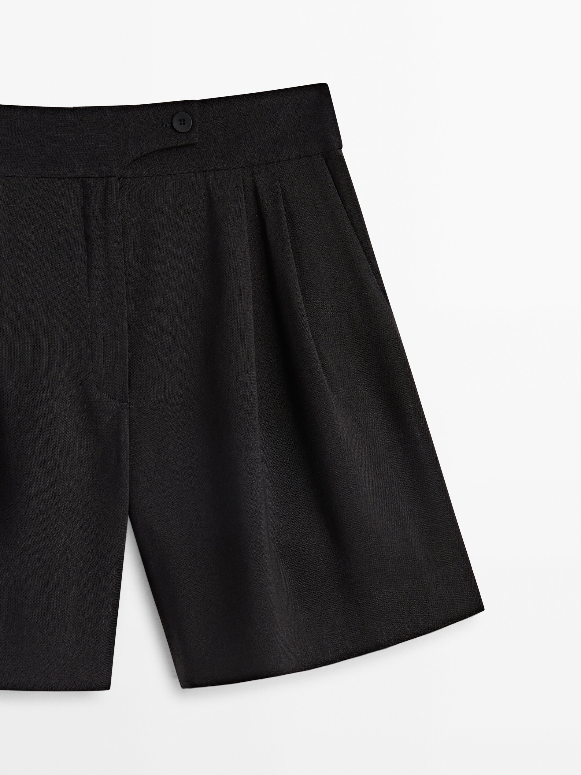 Bermuda larga pinzas - NEGRO