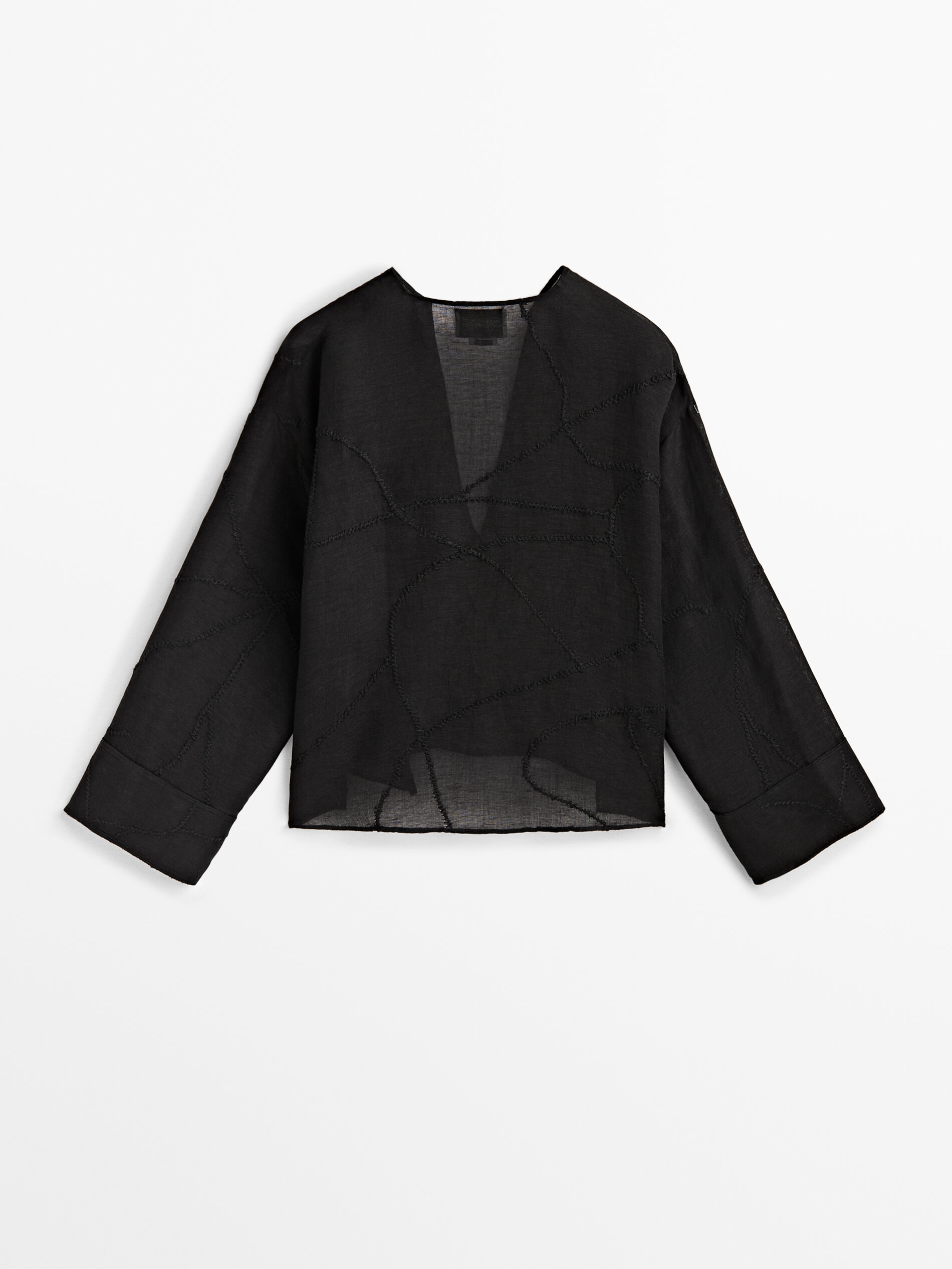 Camisa detalle bordados Limited edition - NEGRO