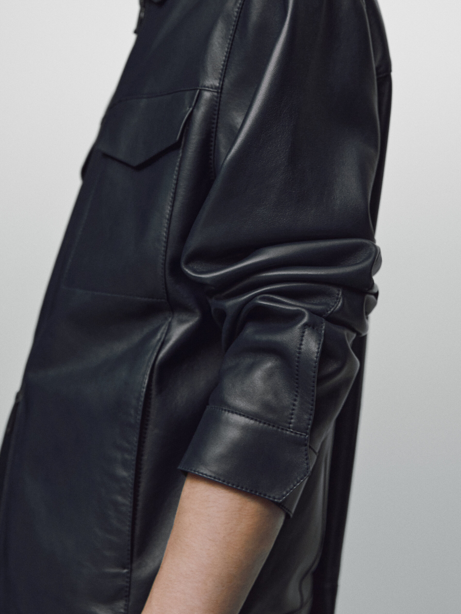 Chaqueta trucker piel napa Limited edition - AZUL OSCURO