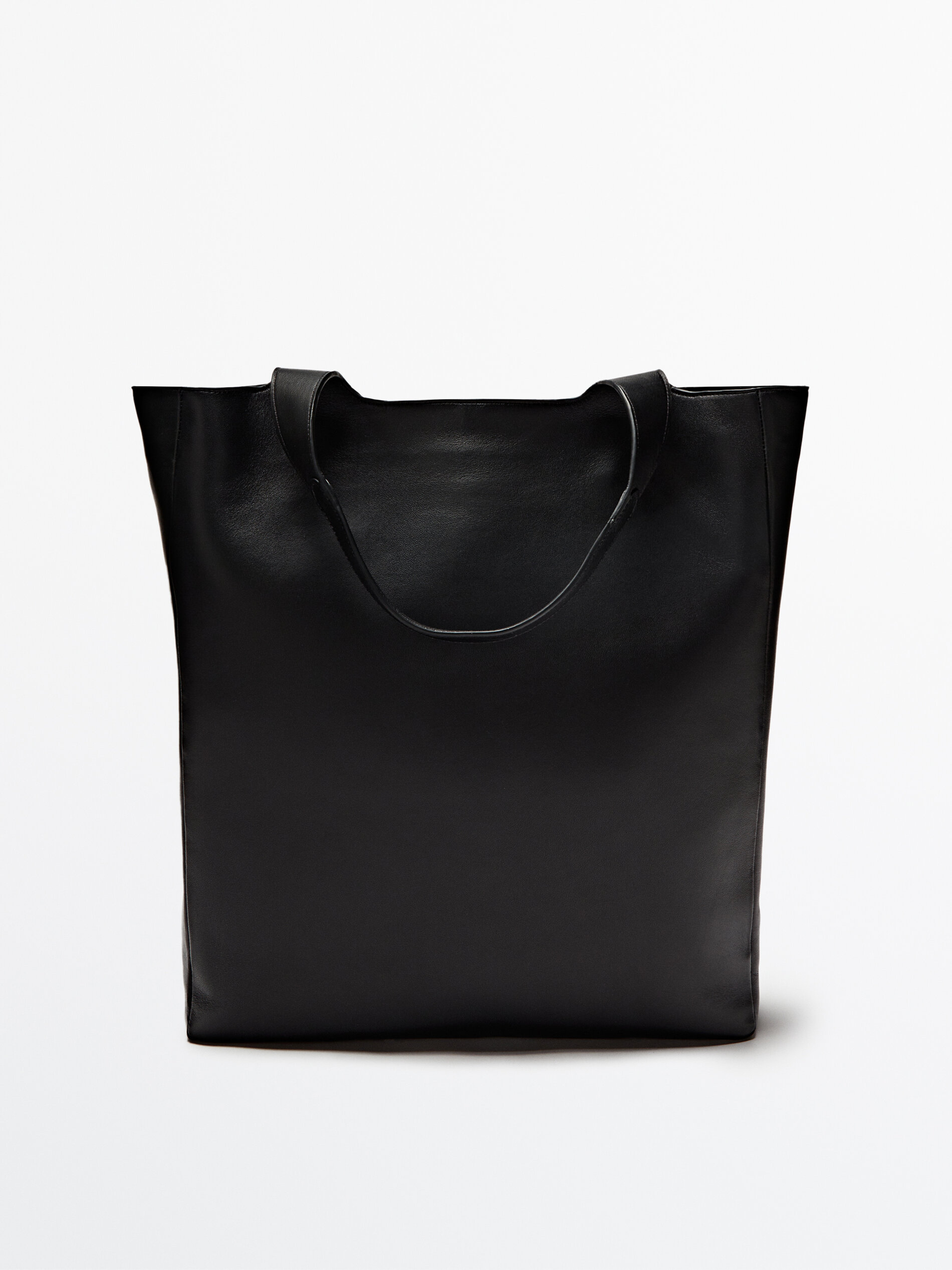 Bolso tote piel negro - NEGRO
