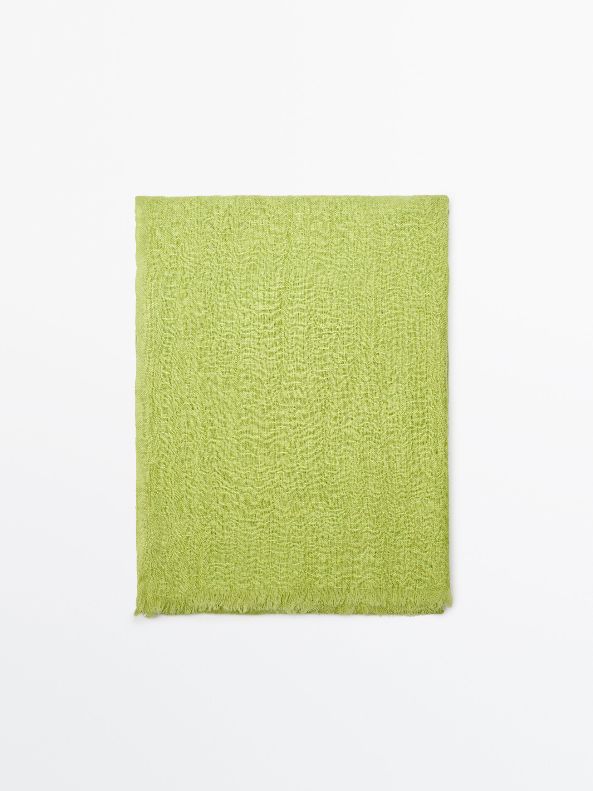 Fular con lino y lana - VERDE