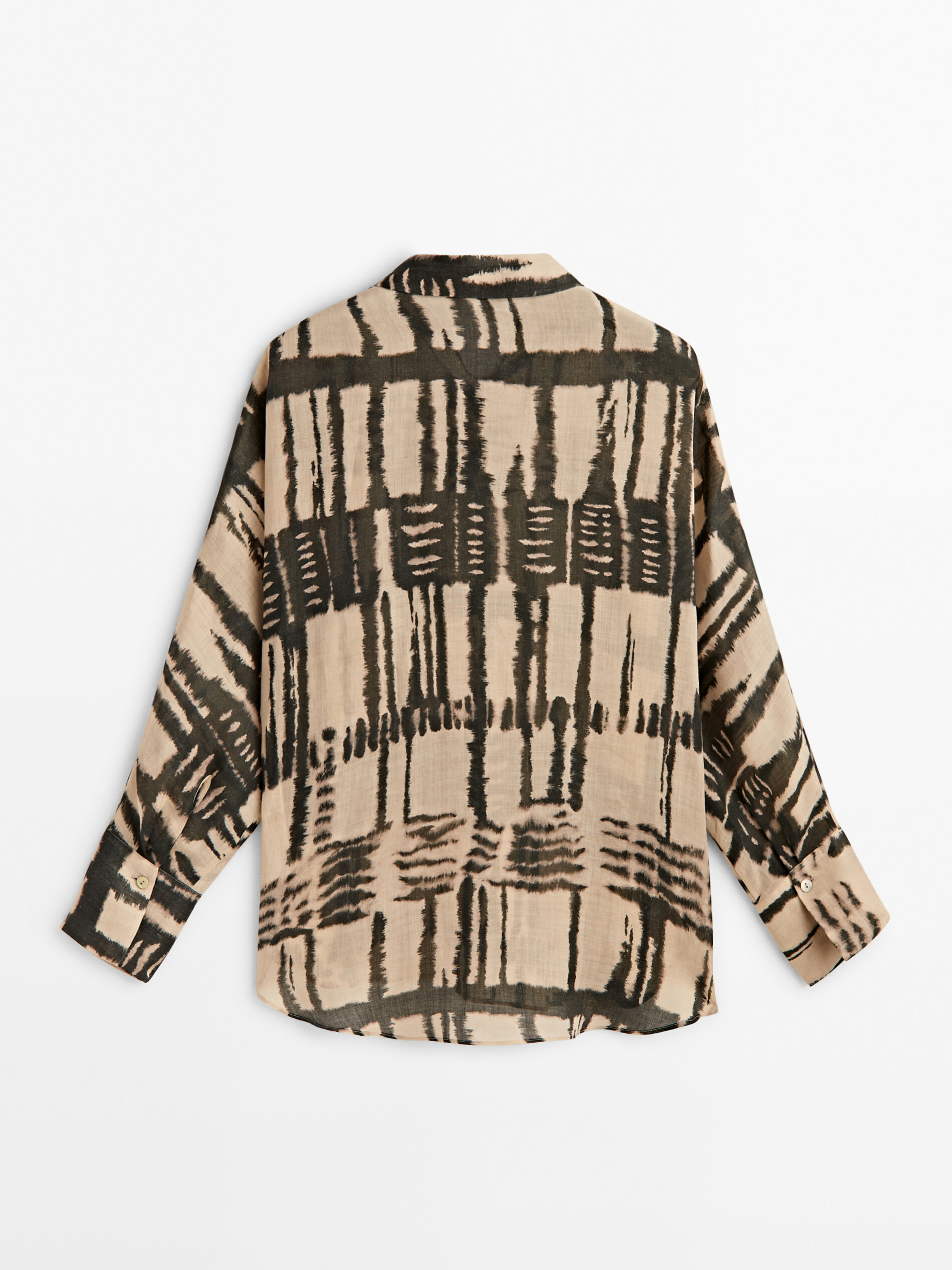 Camisa estampada 100% ramio - CRUDO