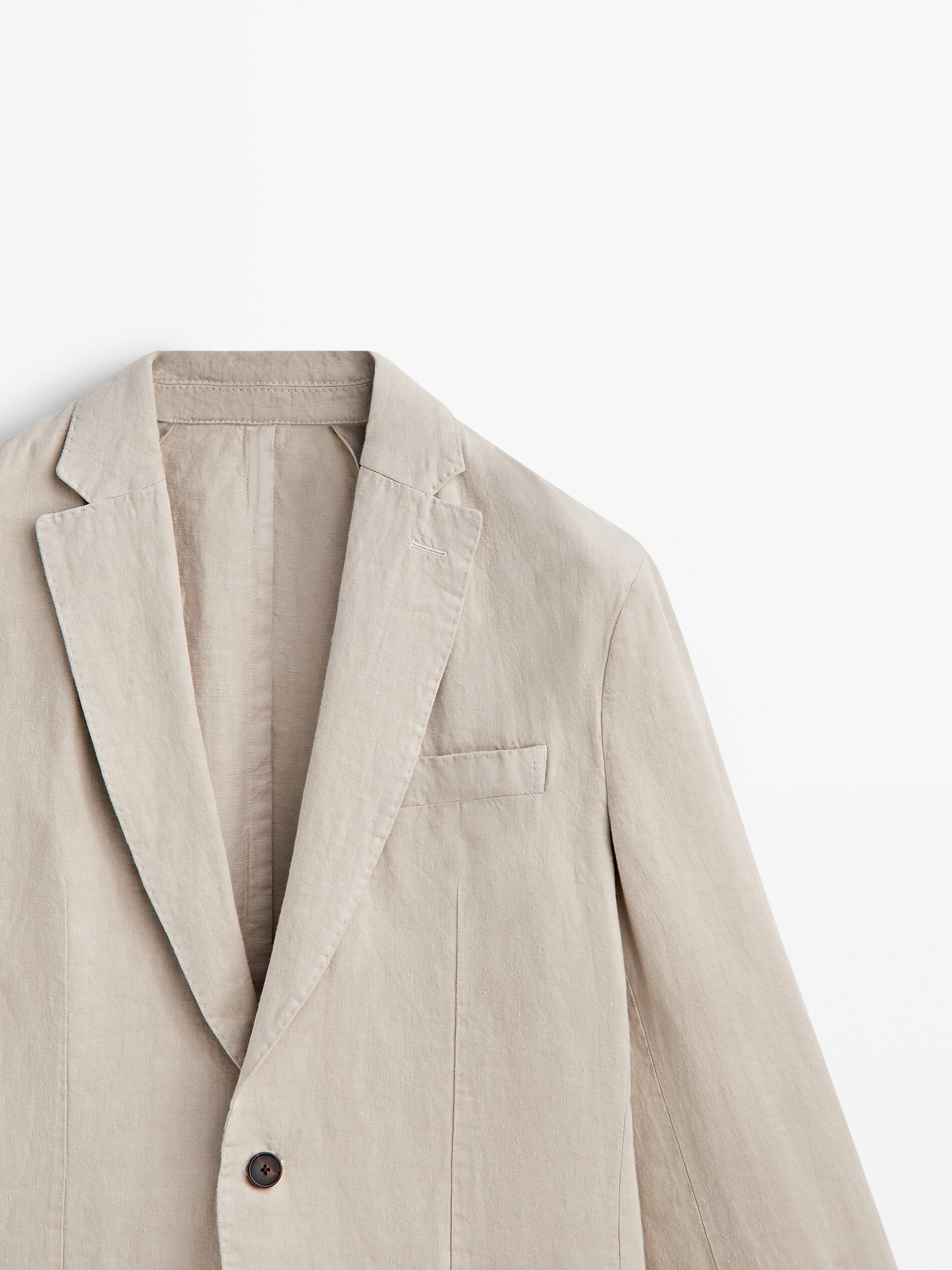 Americana lino tintada - BEIGE