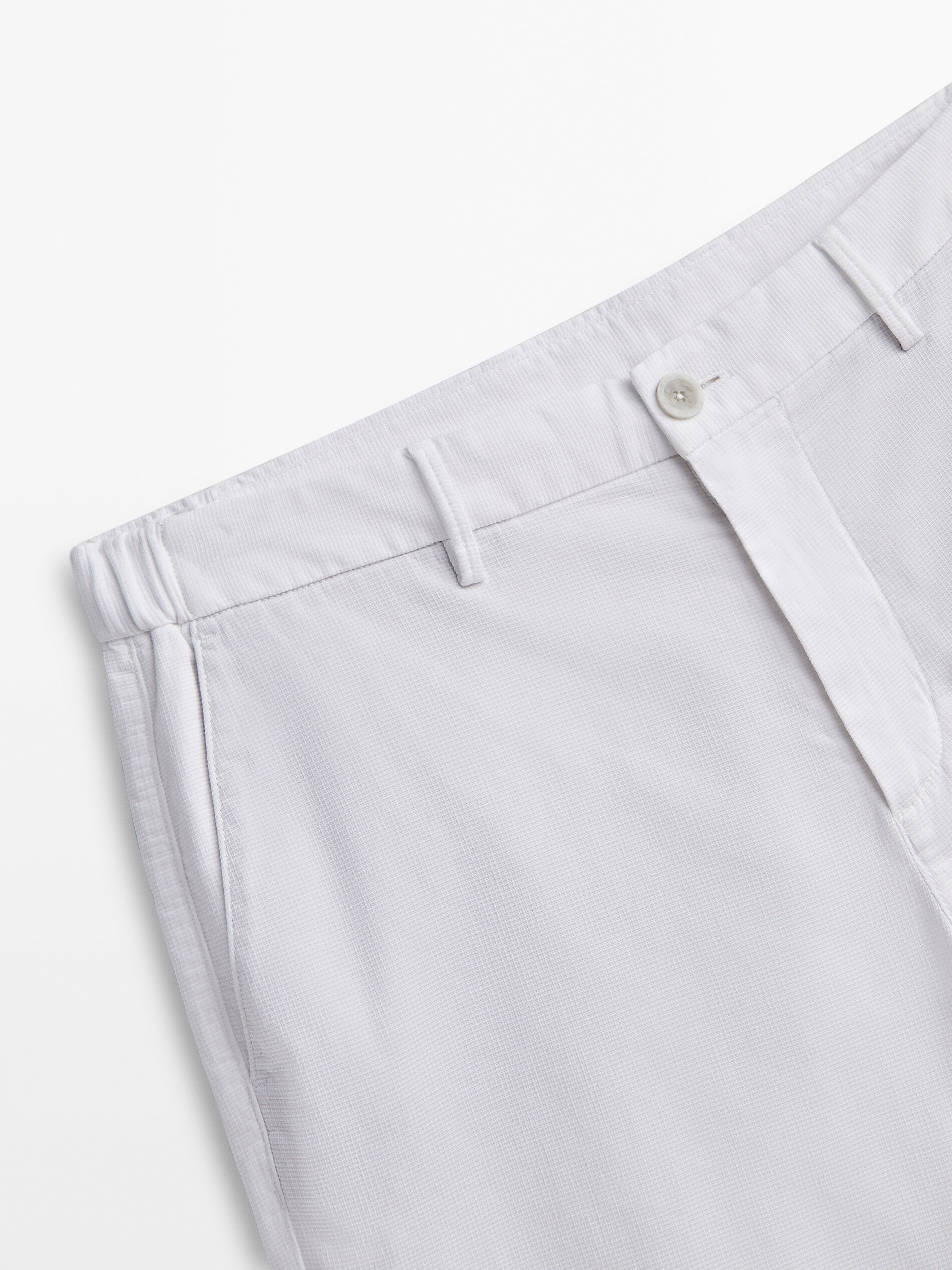 Bermuda mezcla algodón stretch - BLANCO