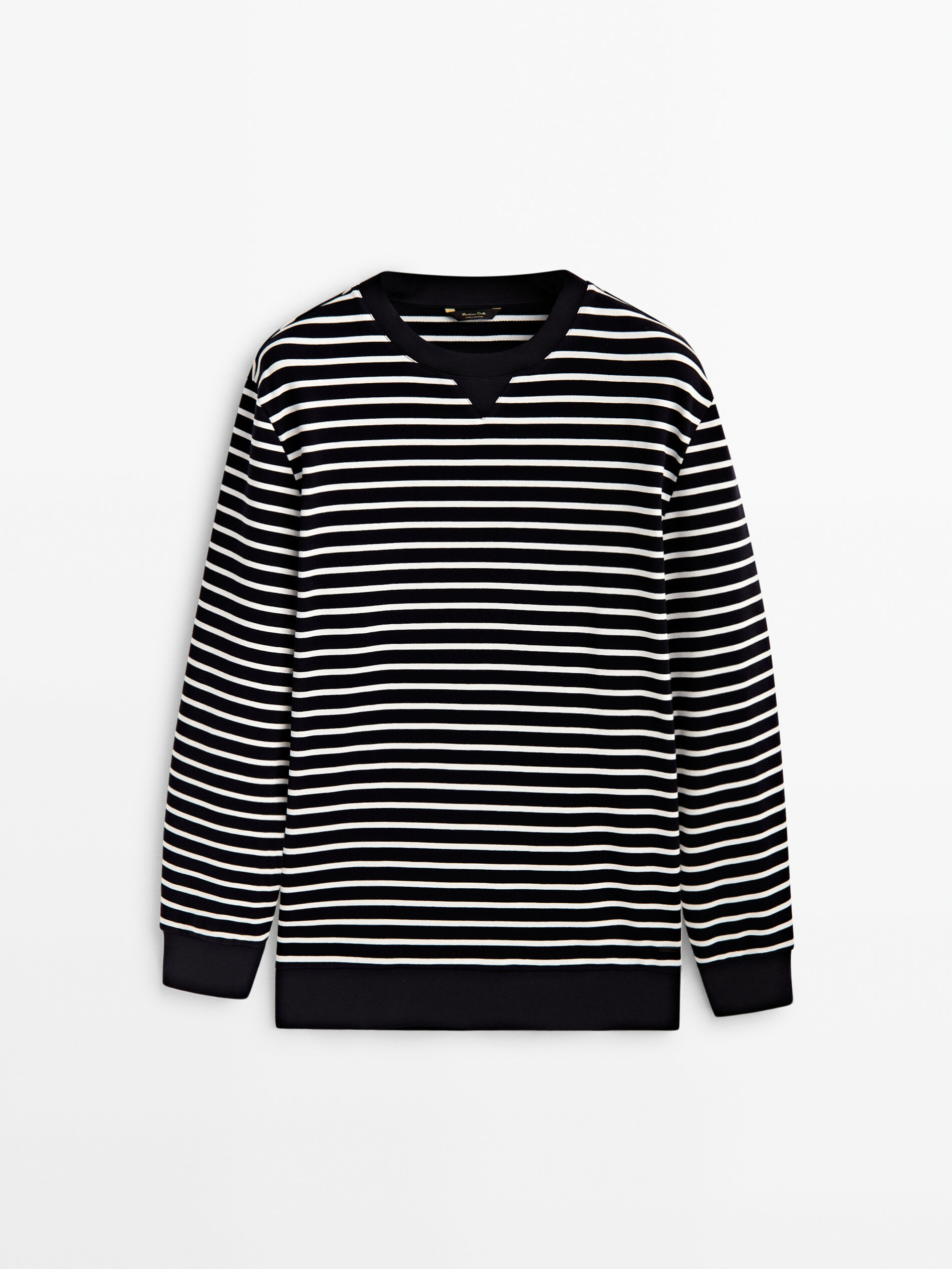 Sudadera rayas mezcla algodón - AZUL MARINO