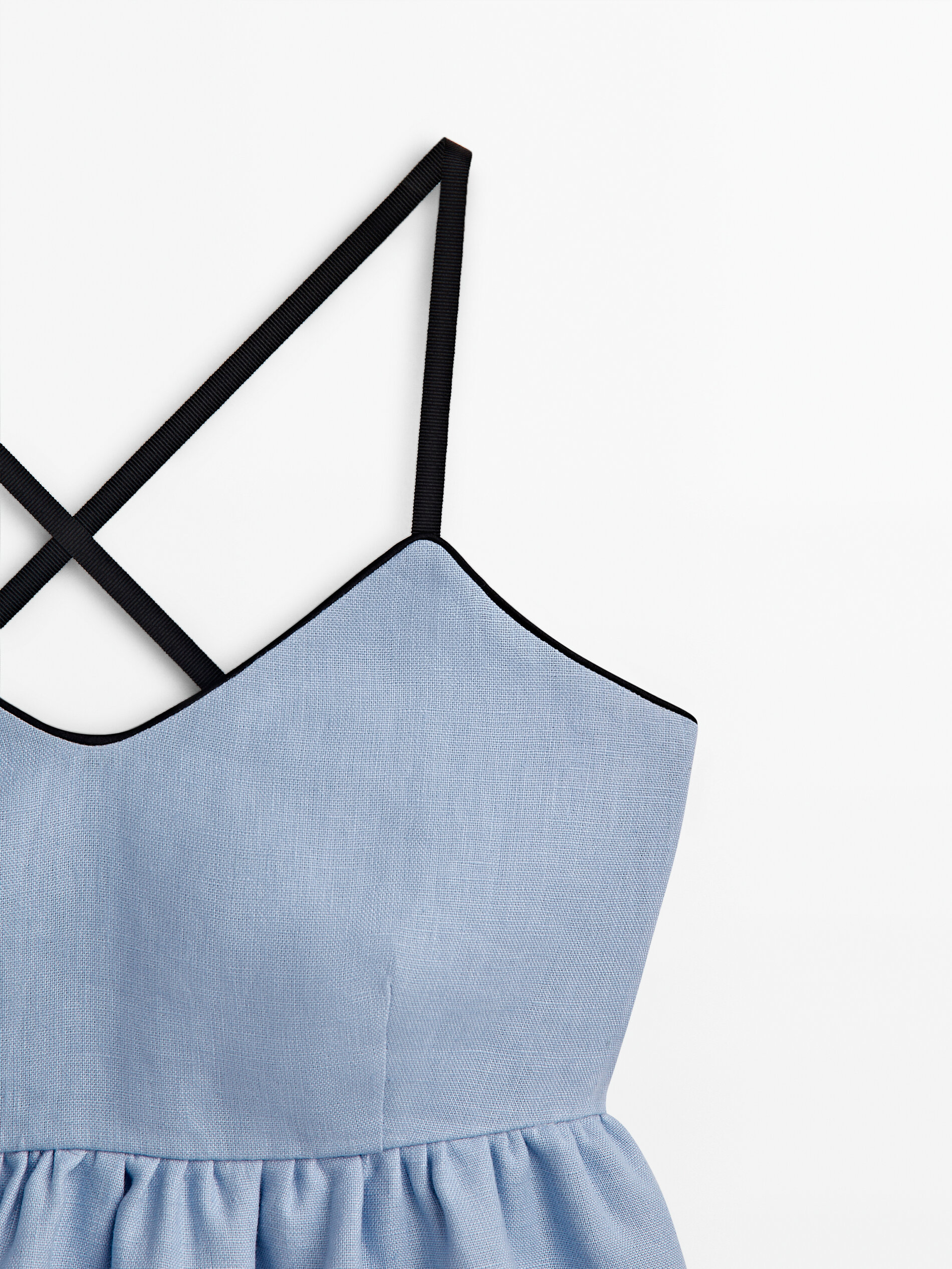 Top peplum lino -Studio - CELESTE