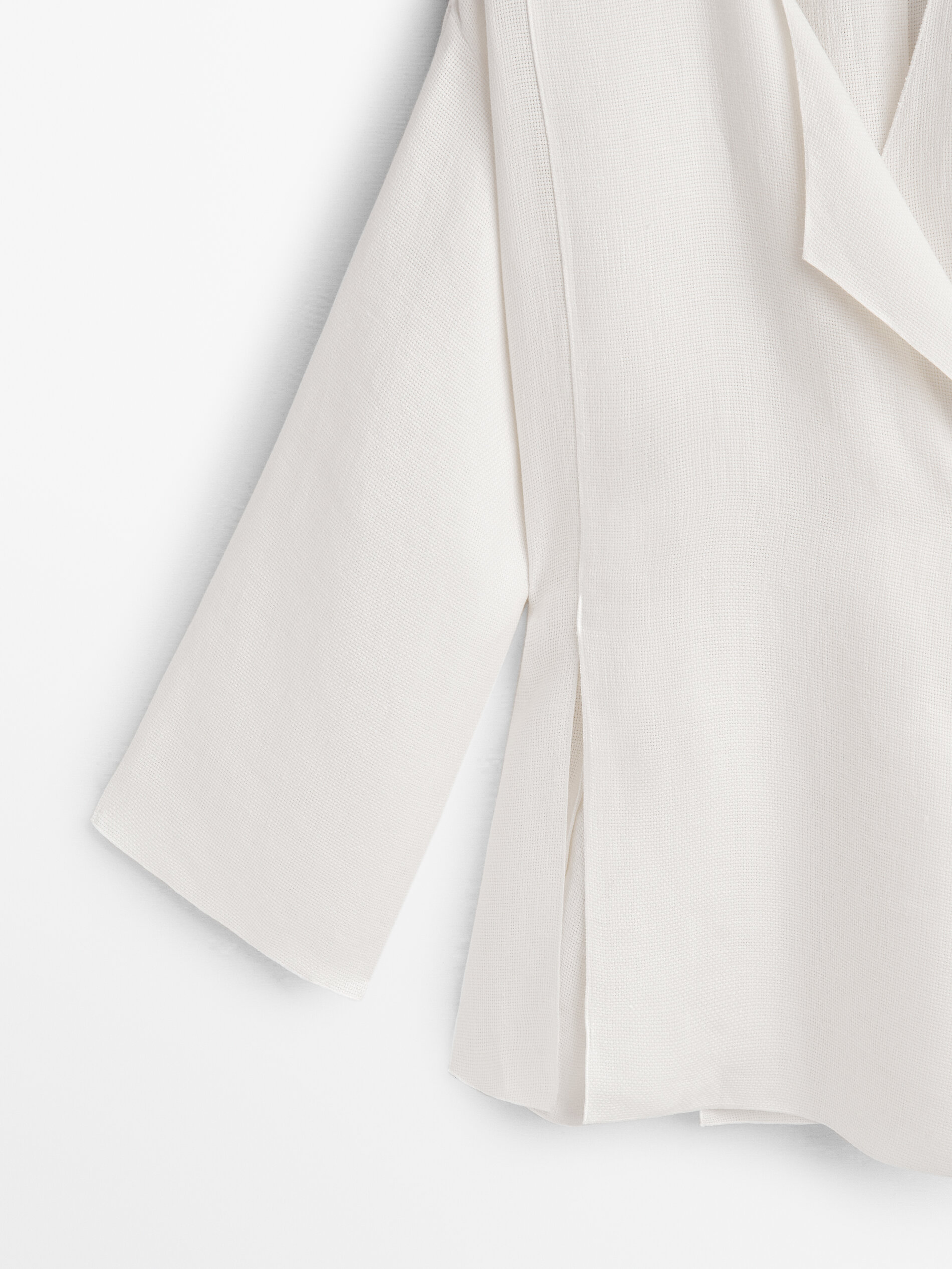 Sobrecamisa lino estructura Limited Edition - BLANCO