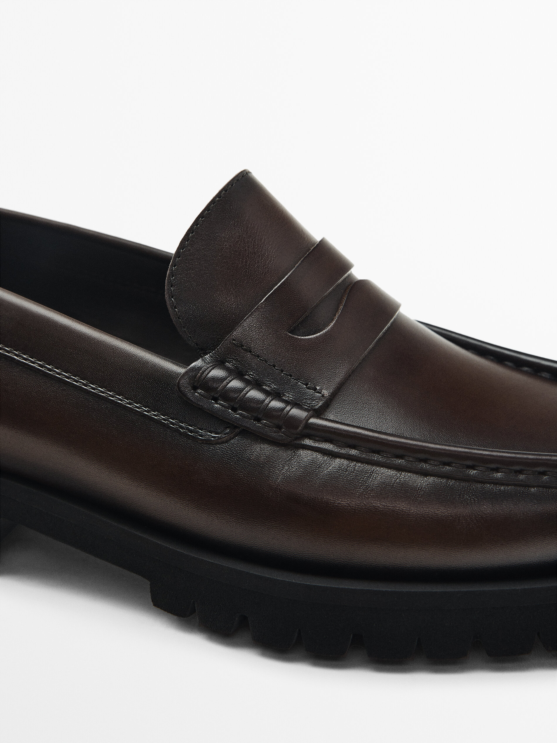 Mocasín piel napa marrón - Studio - MARRÓN