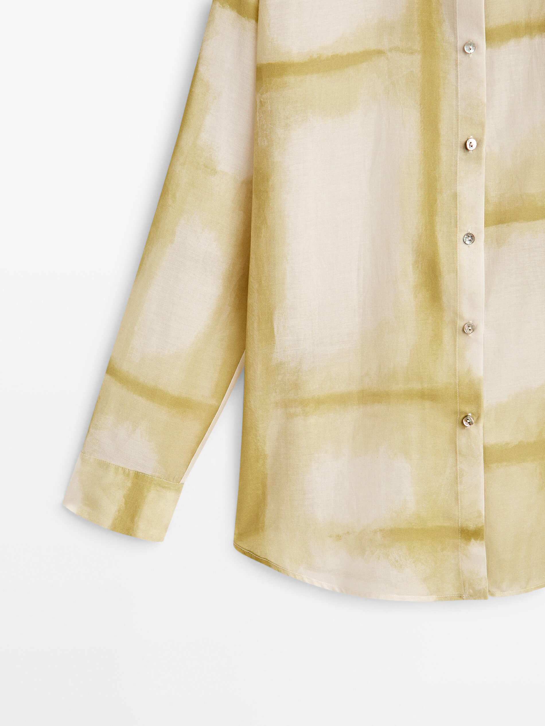 Camisa estampado difuminado - VERDE